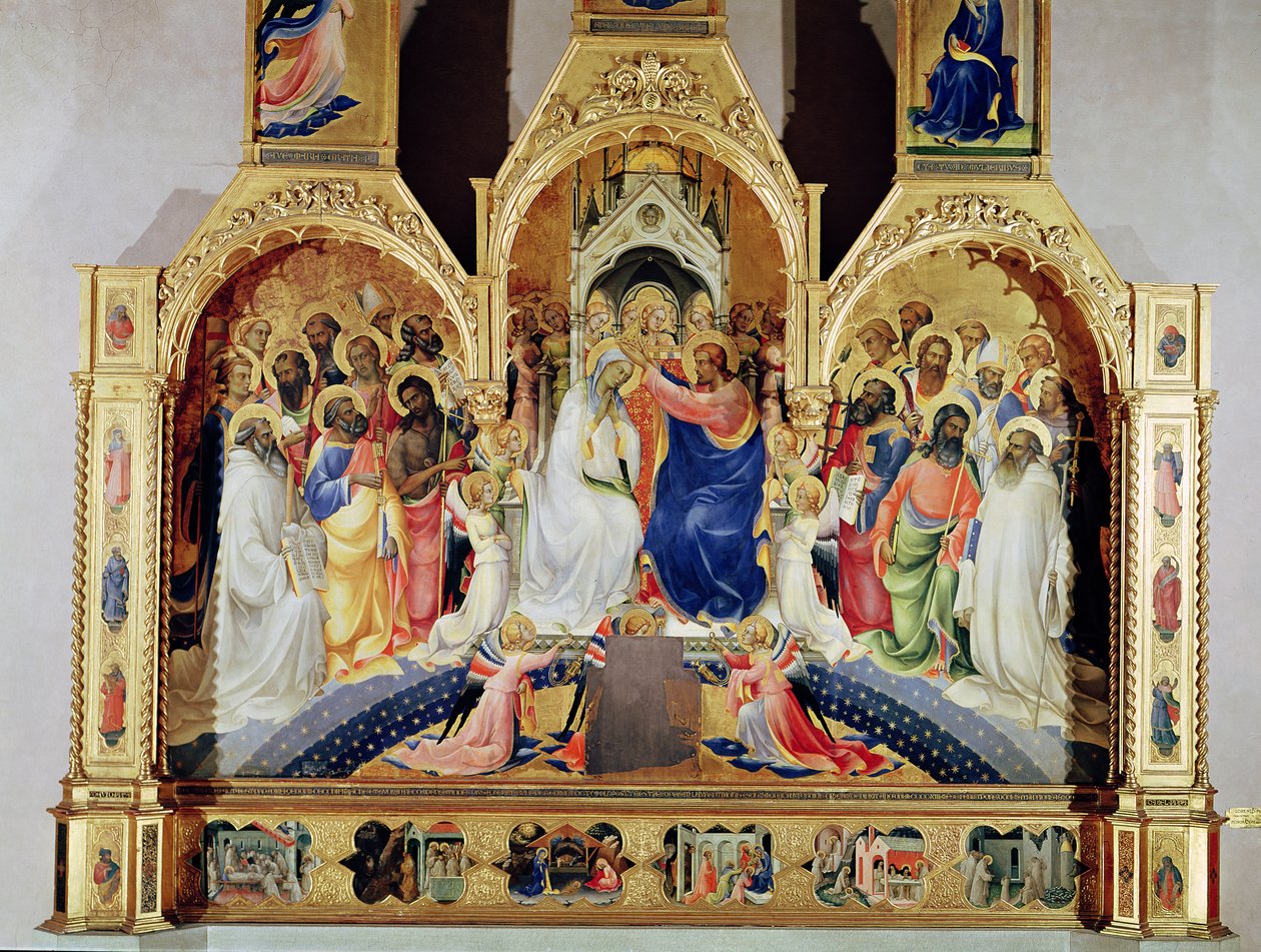 De kroning van de Maagd door Lorenzo Monaco