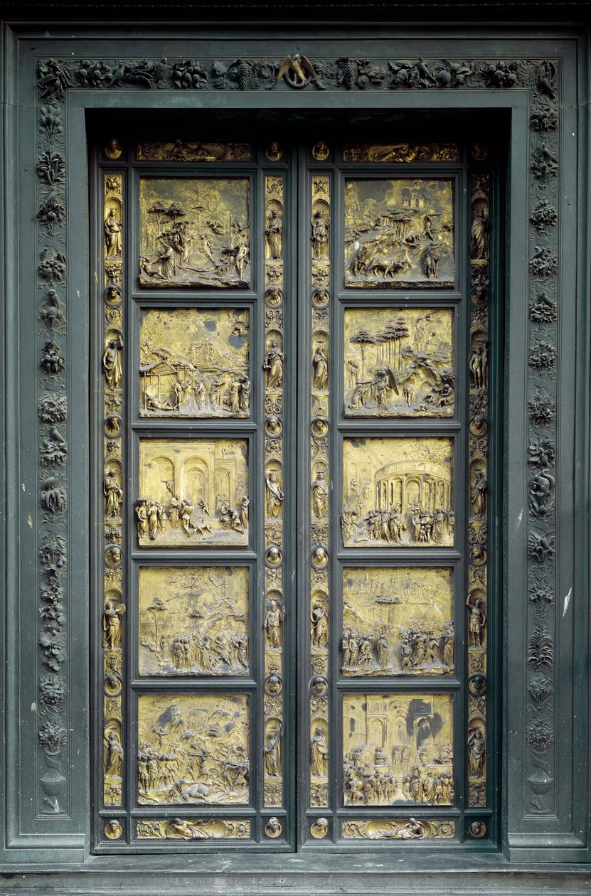 Poort van het Paradijs, gerealiseerd door Ghiberti Lorenzo (1378-1443) door Lorenzo Ghiberti