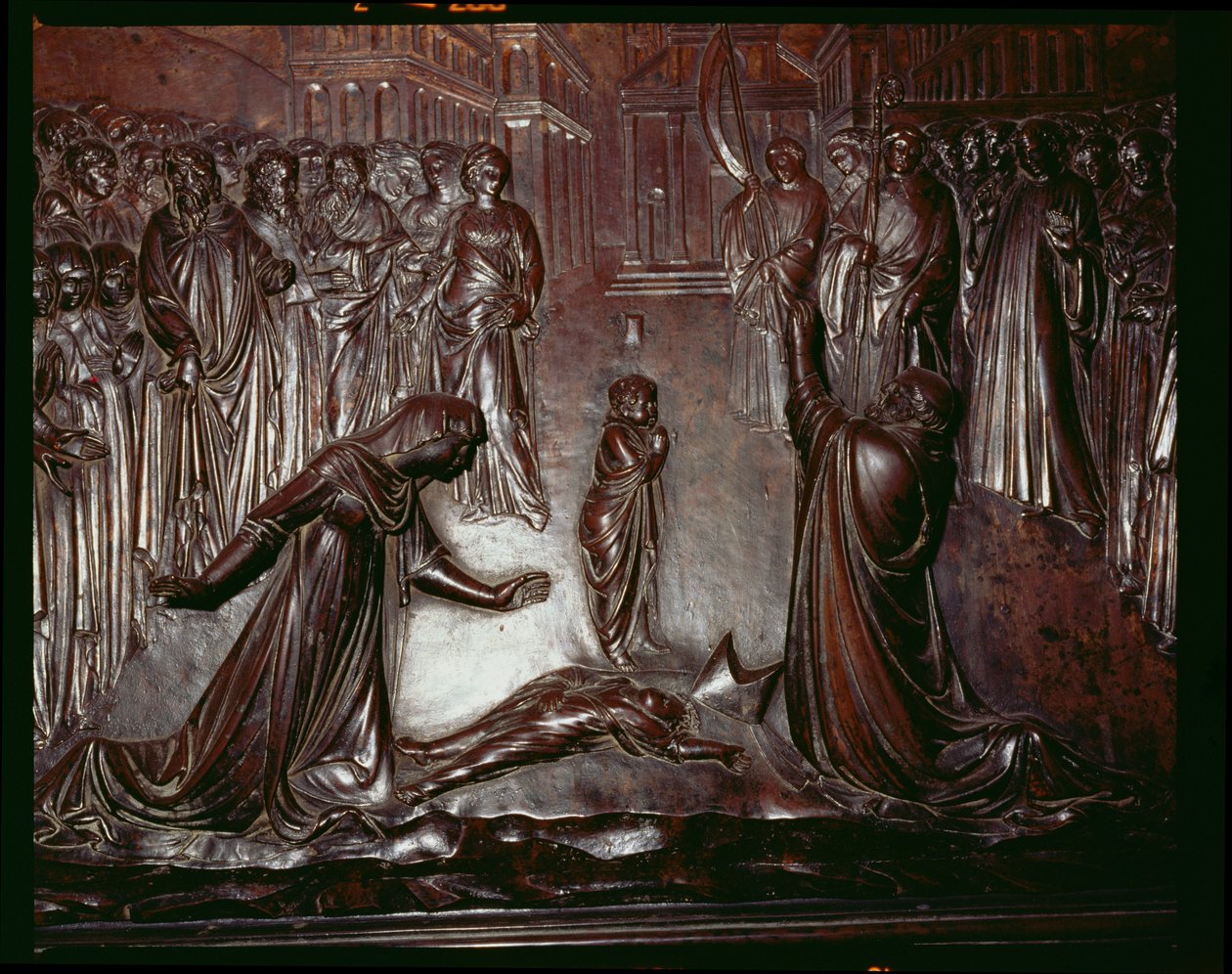 Het Heiligdom van St. Zenobius (detail) door Lorenzo Ghiberti