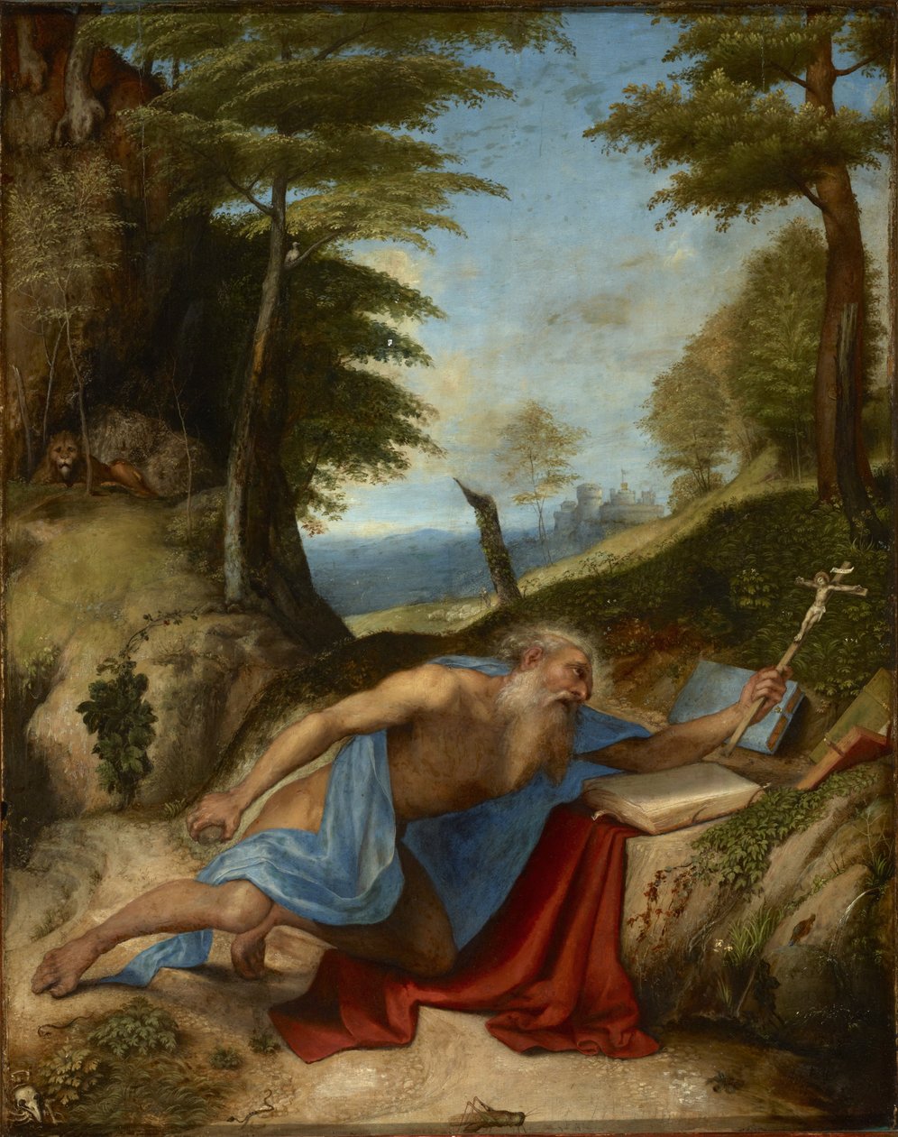 Sint-Hieronymus boetvaardig door Lorenzo Lotto