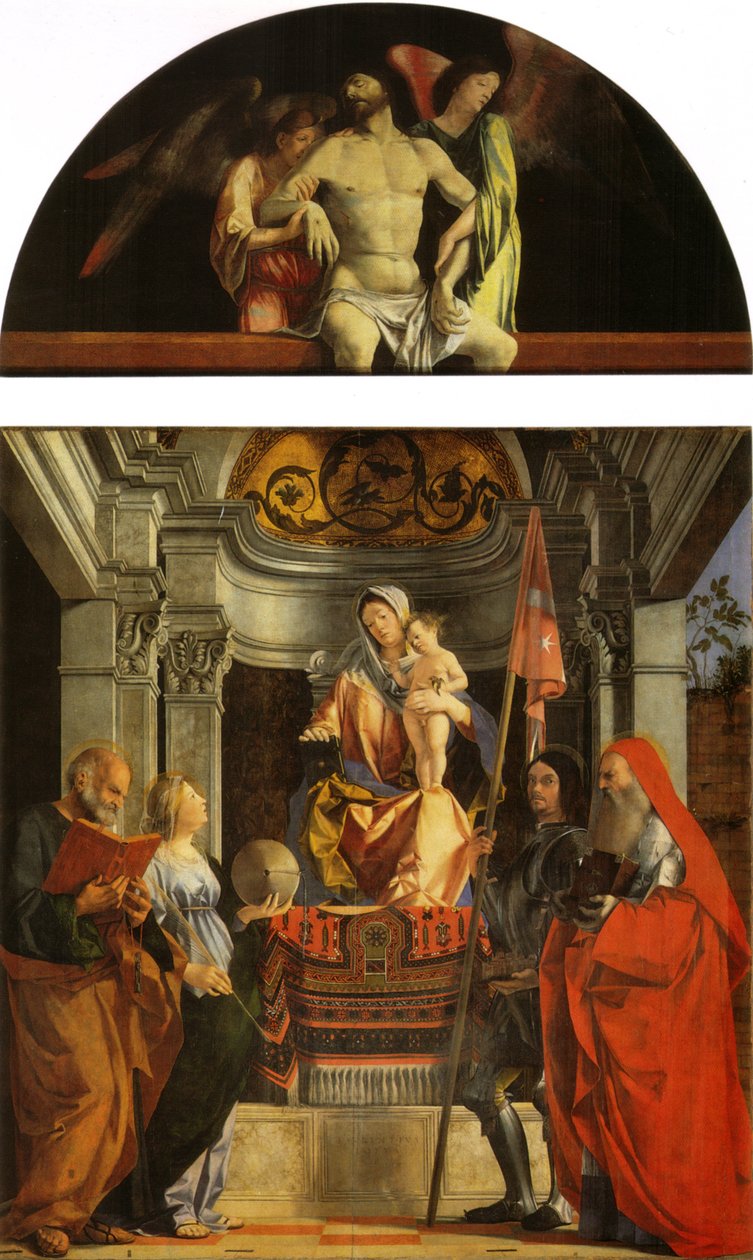 Altaarstuk Santa Cristina al Tiverone door Lorenzo Lotto