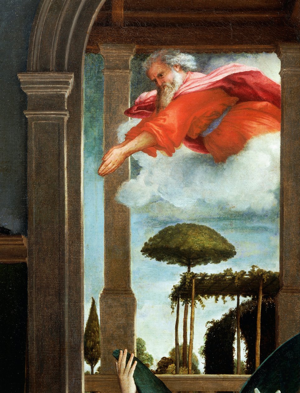 De Eeuwige Vader (detail) door Lorenzo Lotto