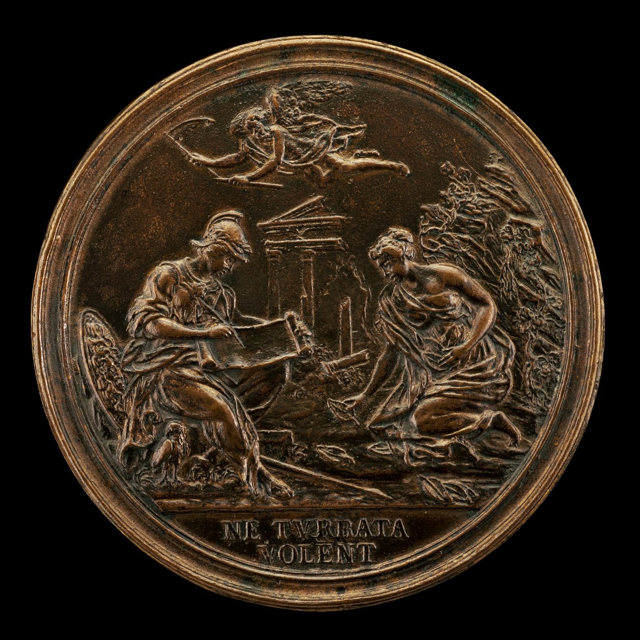 Allegorie met Minerva, Tijd, en een Sibylle [achterzijde], 1725 door Lorenzo Maria Weber