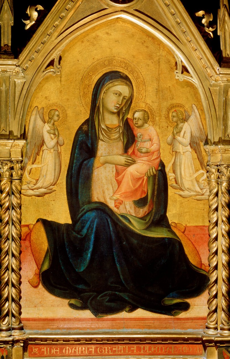 De Maagd en het Kind met Engelen Madonna van Nederigheid, c1408-c1410 door Lorenzo Monaco