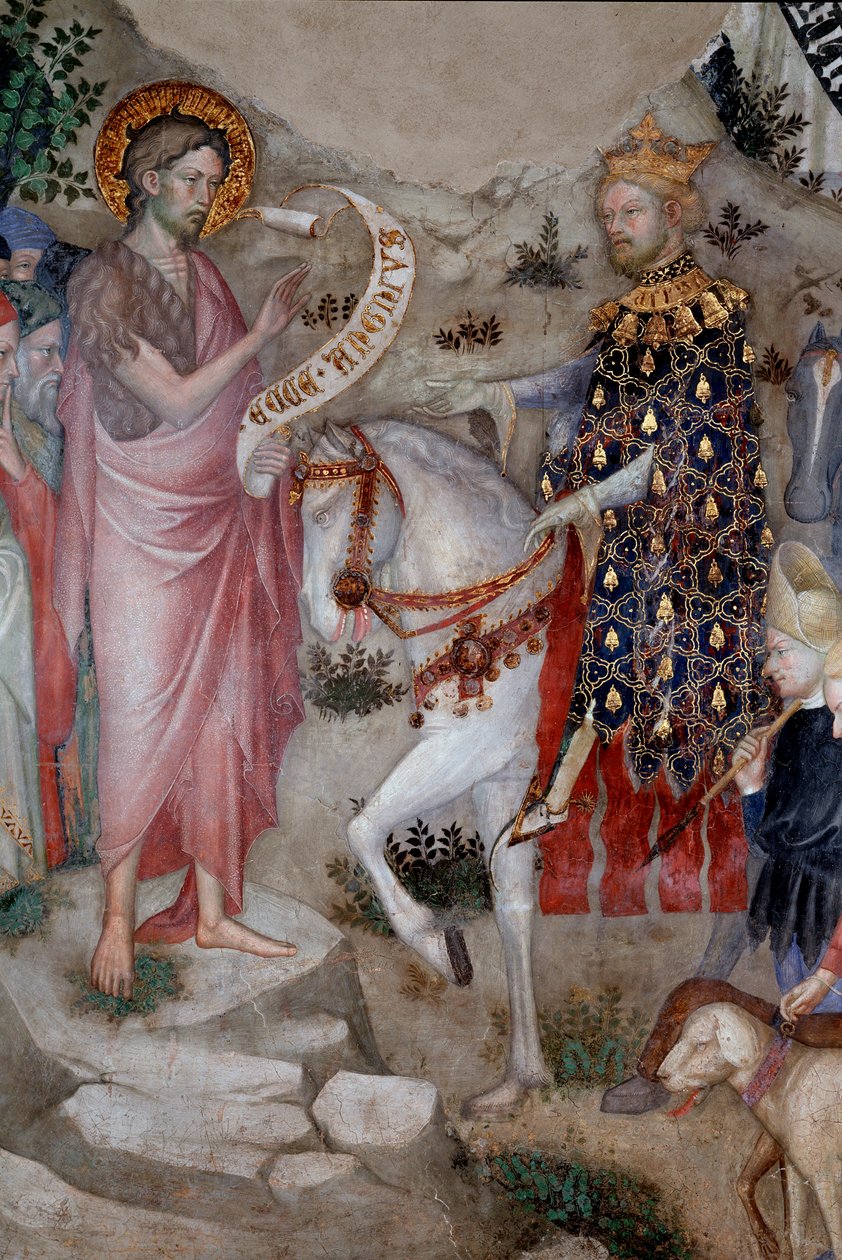 Prediking van Sint Johannes de Doper (detail) door Lorenzo Salimbeni