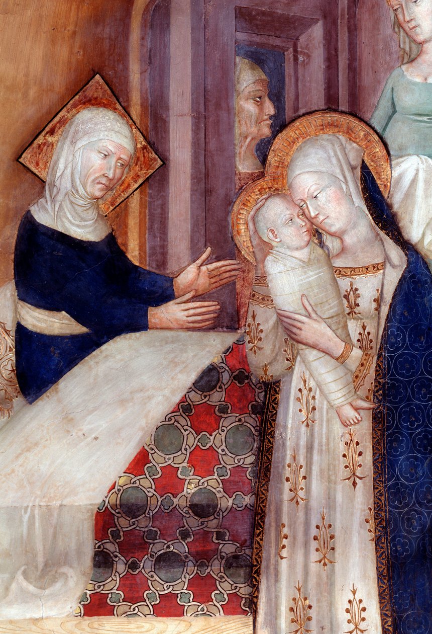 De Geboorte van Sint Johannes de Doper (detail) door Lorenzo Salimbeni