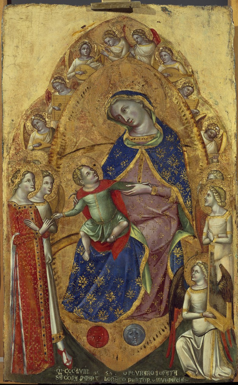 Het Mystieke Huwelijk van St. Catharina door Lorenzo Veneziano