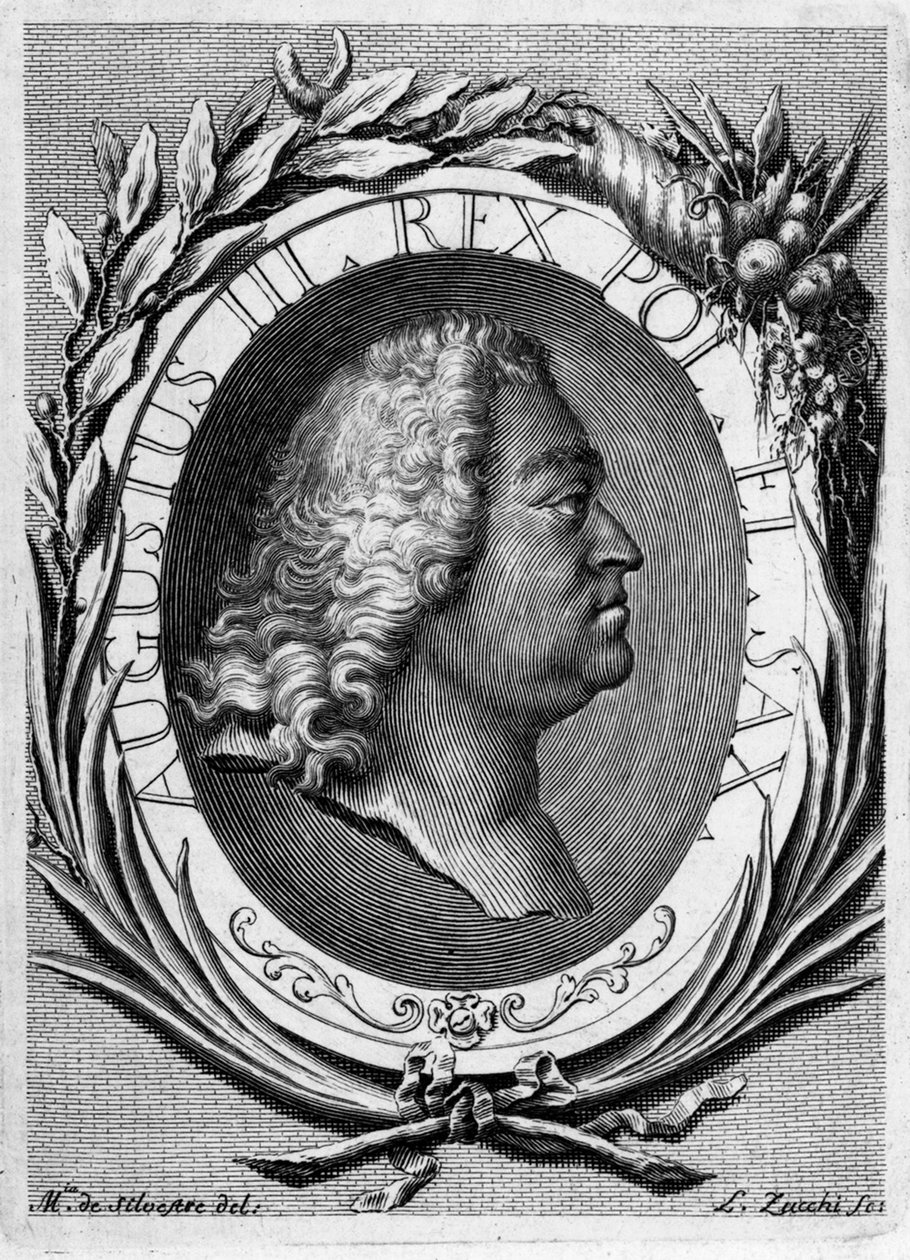 Portret van Augustus III van Polen door Lorenzo Zucchi