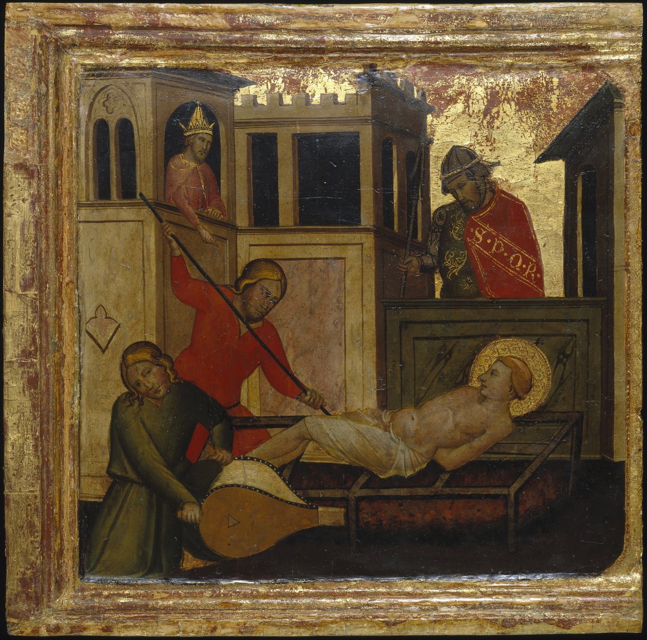 Het martelaarschap van Sint Laurentius. Scènes uit het leven van Sint Laurentius, predella, ca. 1412 door Lorenzo di Niccolò