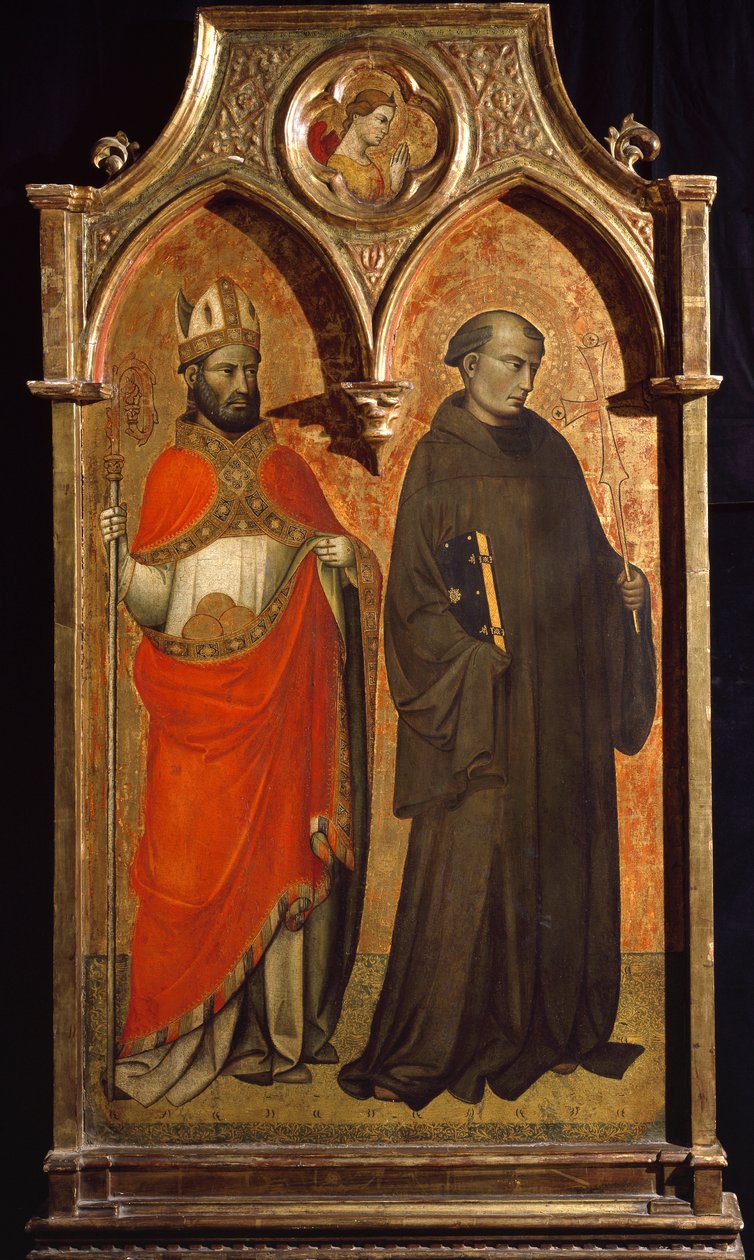 Sint Nicolaas van Bari en Sint Franciscus van Assisi door Lorenzo di Niccolo Gerini