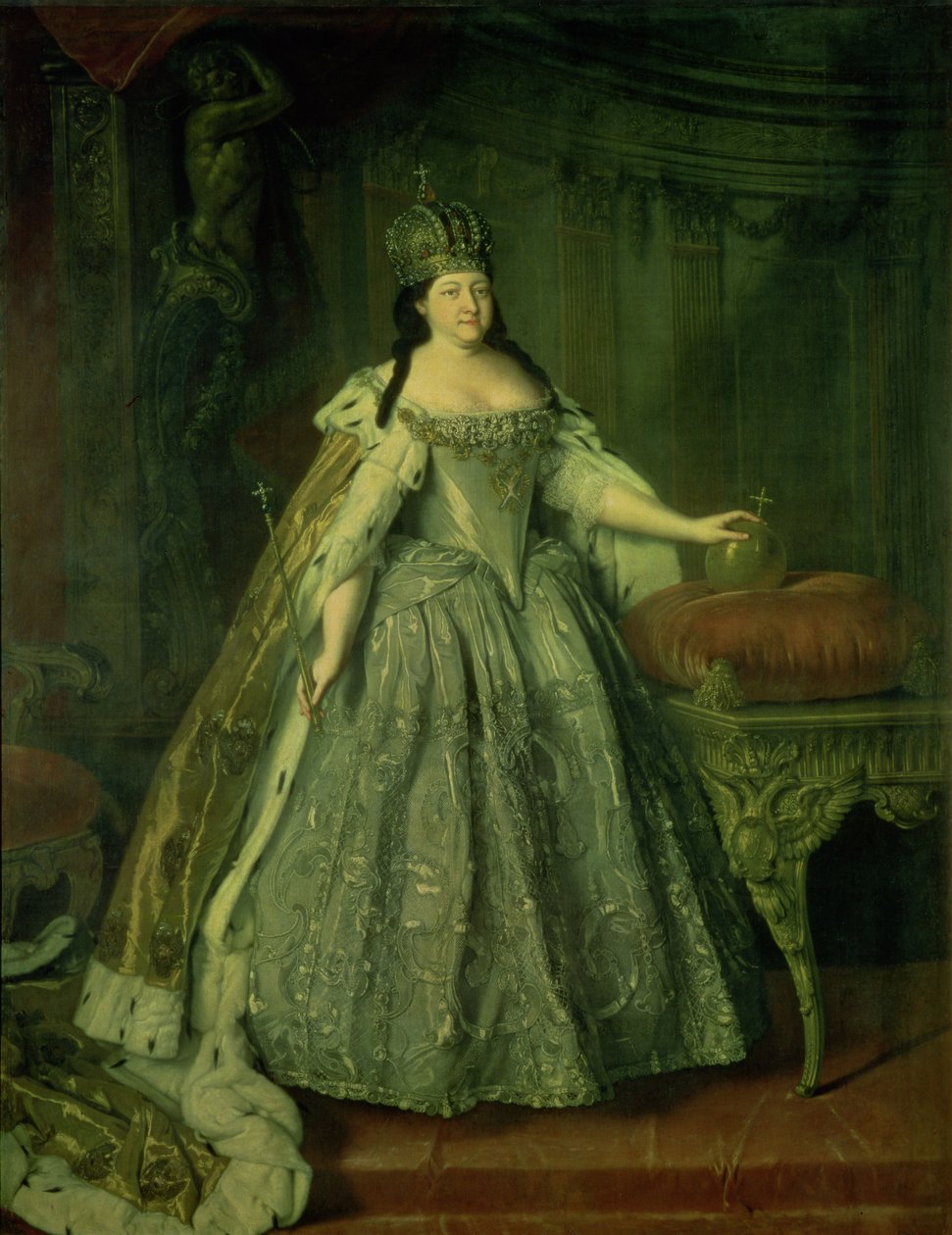 Portret van keizerin Anna Ivanovna (1693-1740) door Louis Caravaque