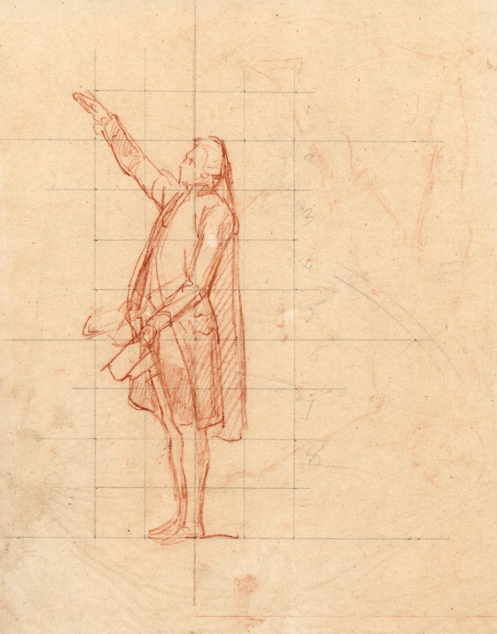 Studie voor de Eed op de Tennisbaan door Louis Charles Auguste Couder