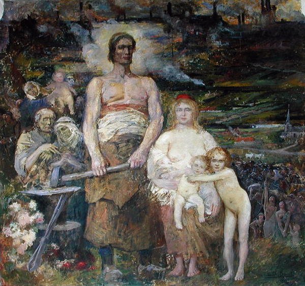 Naar emancipatie, van de Salle Pierre de Roubaix, 1913 door Louis Charles Spriet