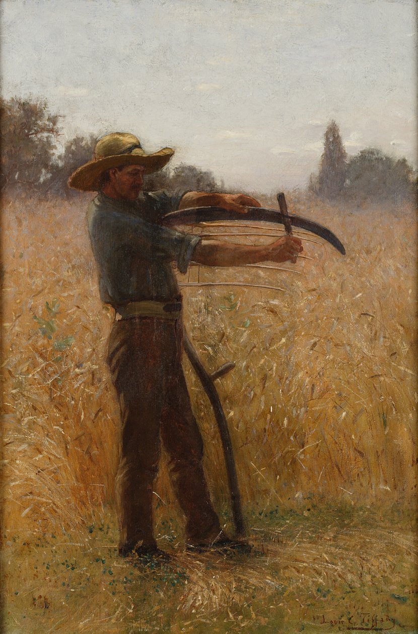 De Maaier door Louis Comfort Tiffany