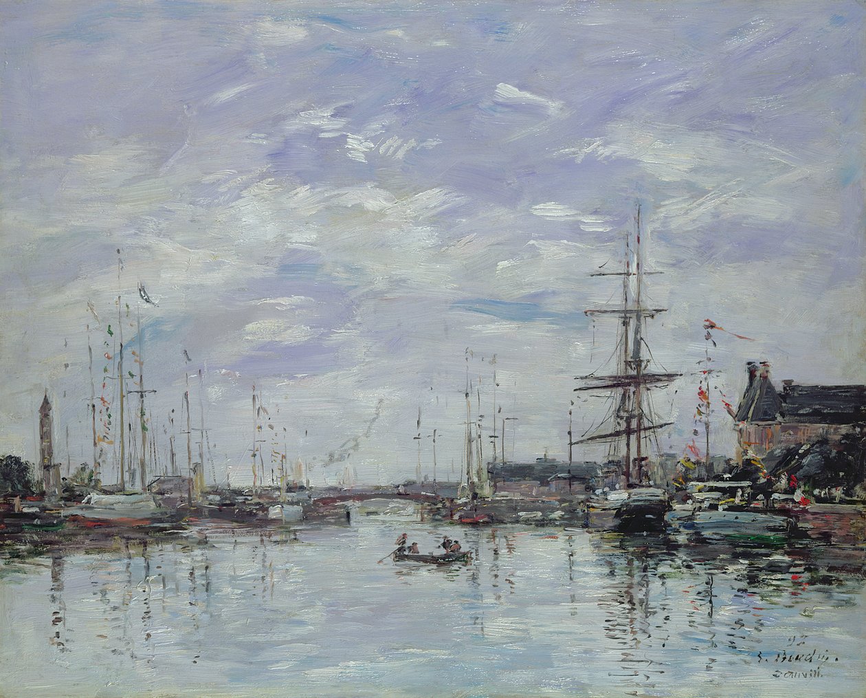 Deauville, de dok door Eugene Louis Boudin