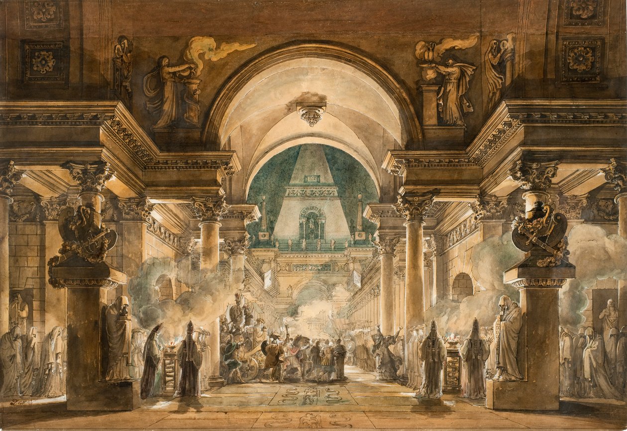 De Begrafenisstoet van Agamemnon door Louis Jean Desprez