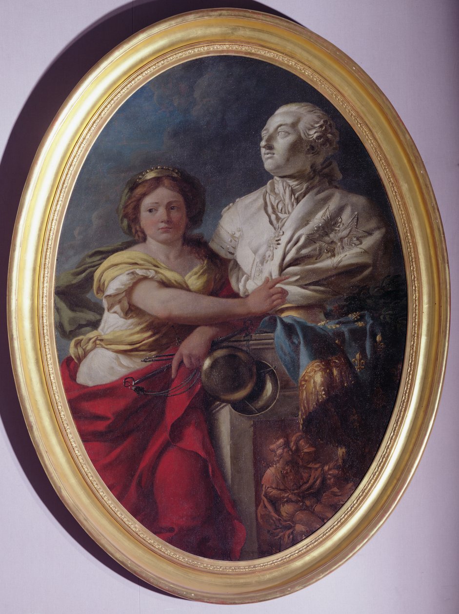 Justitie overweegt de buste van Lodewijk XVI door Louis Jean François Lagrenée