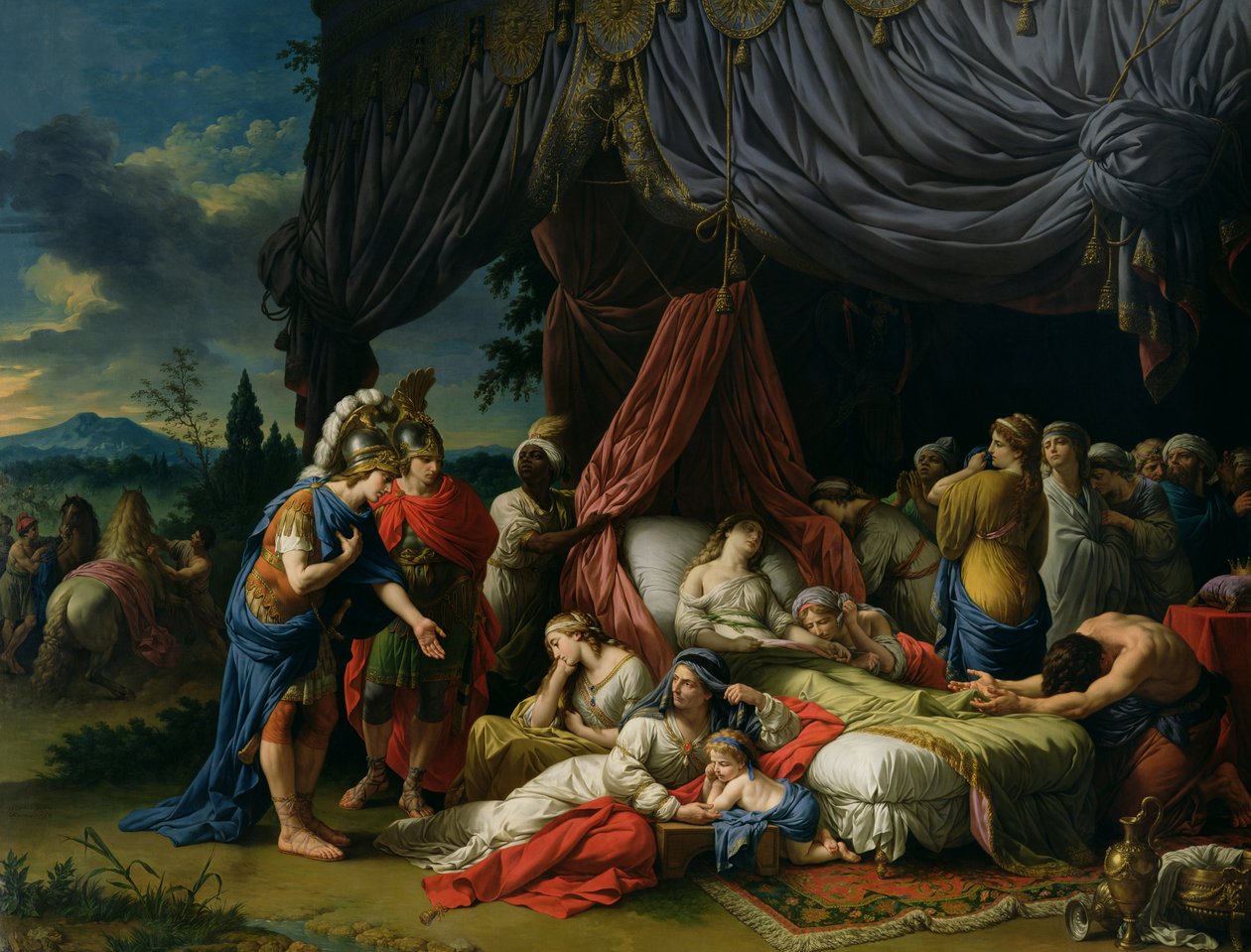 De dood van de vrouw van Darius III (399-330 v.Chr.) 1785 door Louis Jean François Lagrenée