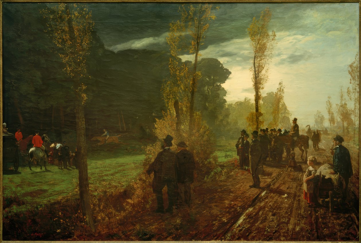 L. Kolitz, paardenrennen bij Benrath aan de Rijn door Louis Kolitz