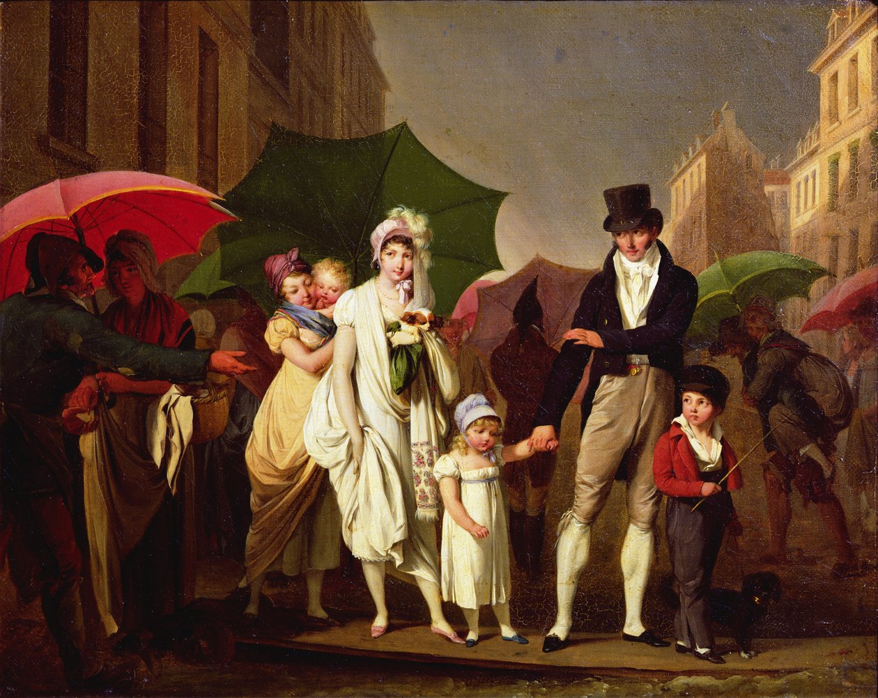 De stortbui door Louis Leopold Boilly