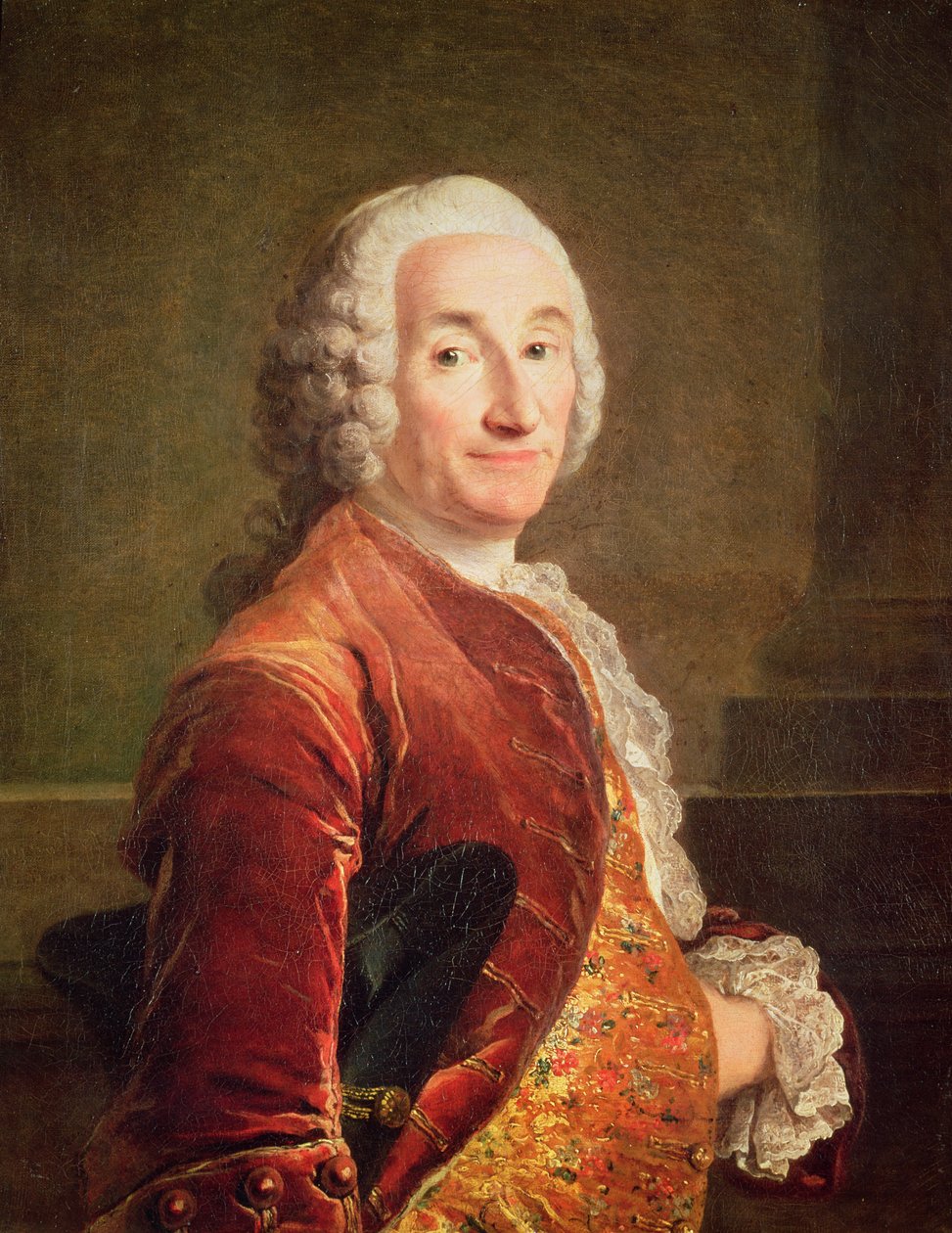 Louis Francois Armand de Vignerot du Plessis (1696-1788) Hertog van Richelieu door Louis Tocqué