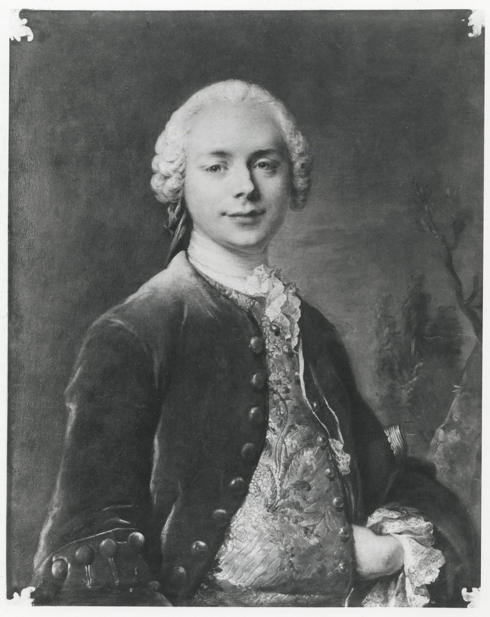 Portret van Jean Baptiste Louis Gresset door Louis Tocqué