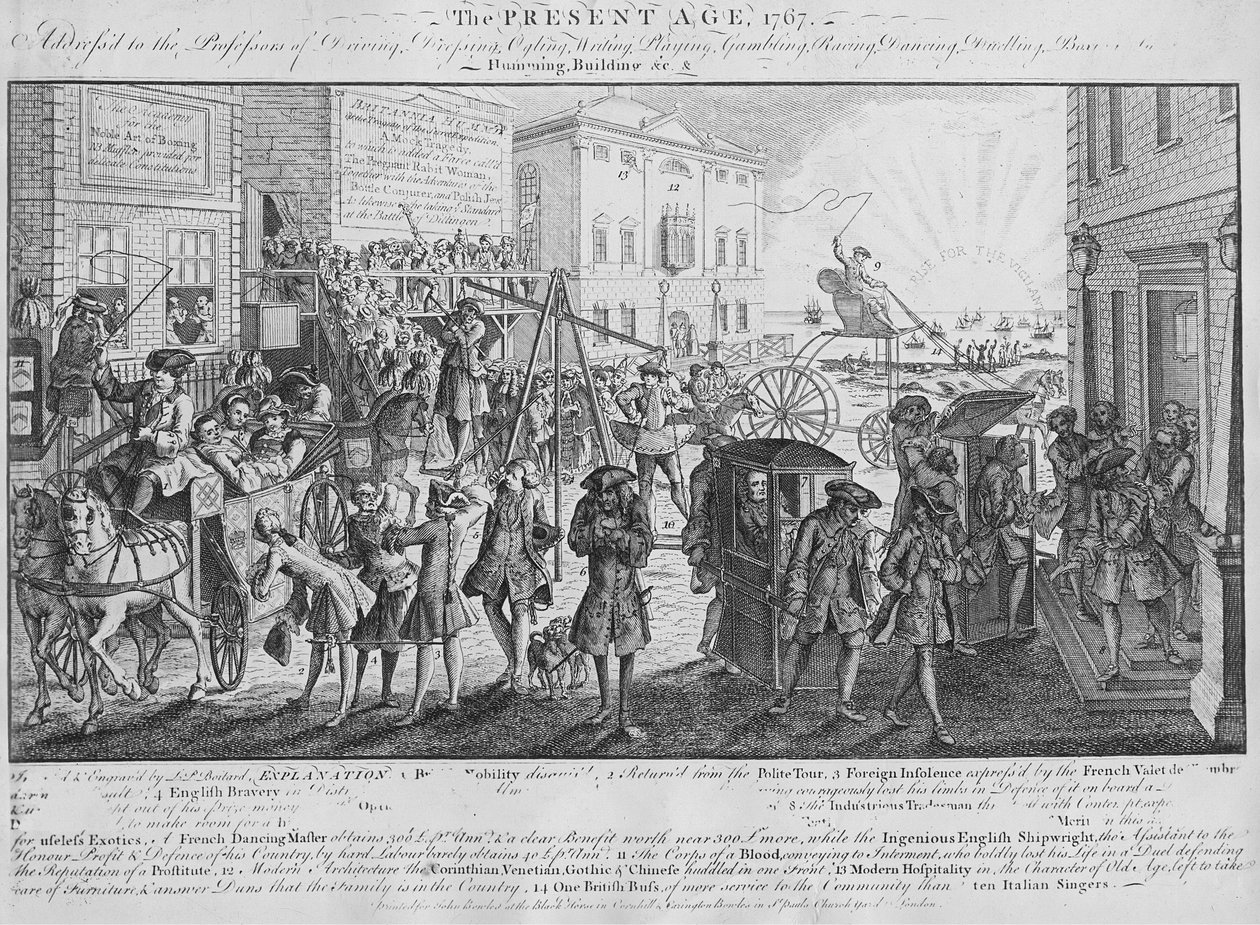 De huidige tijd, 1767, gepubliceerd in 1749 door Louis Philippe Boitard