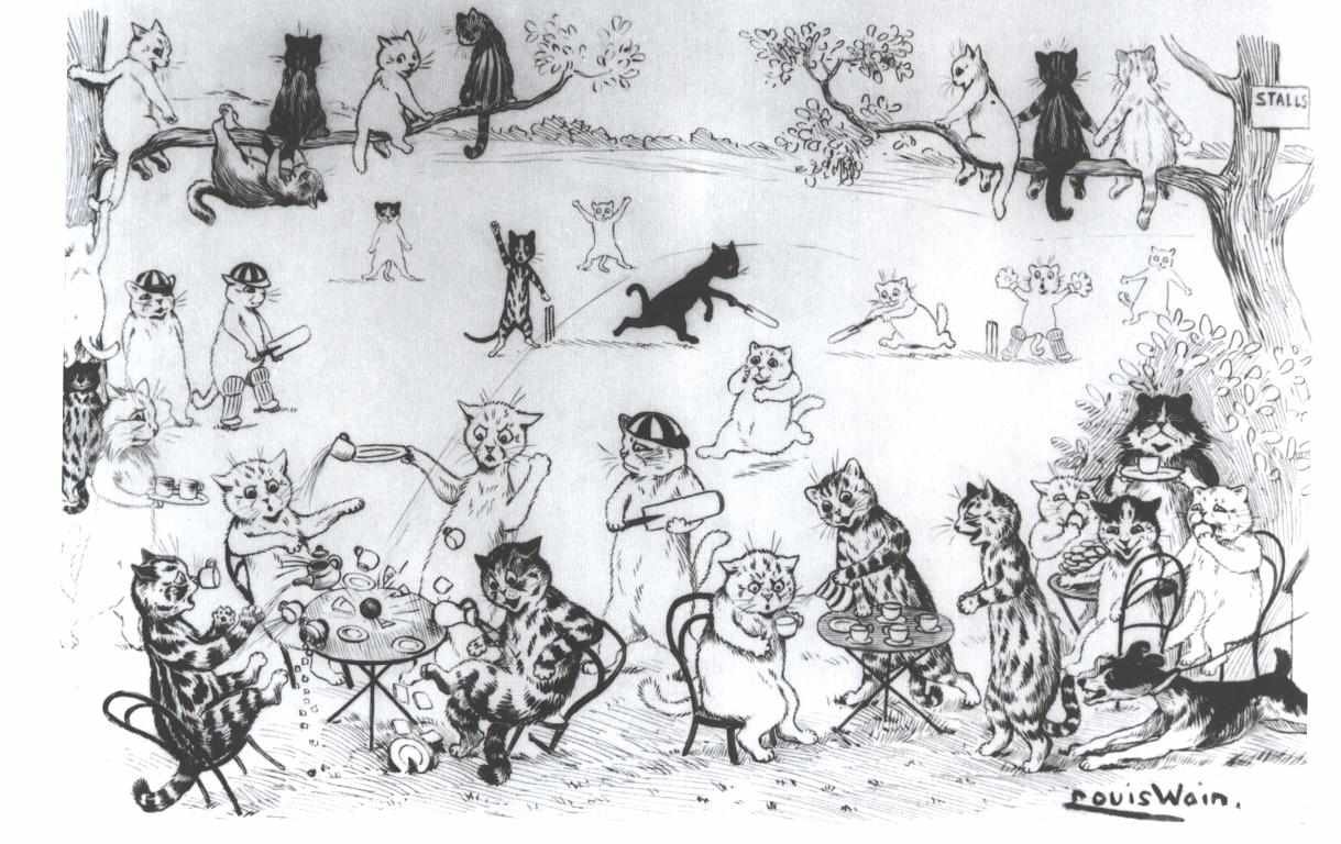 Kattenclub door Louis Wain