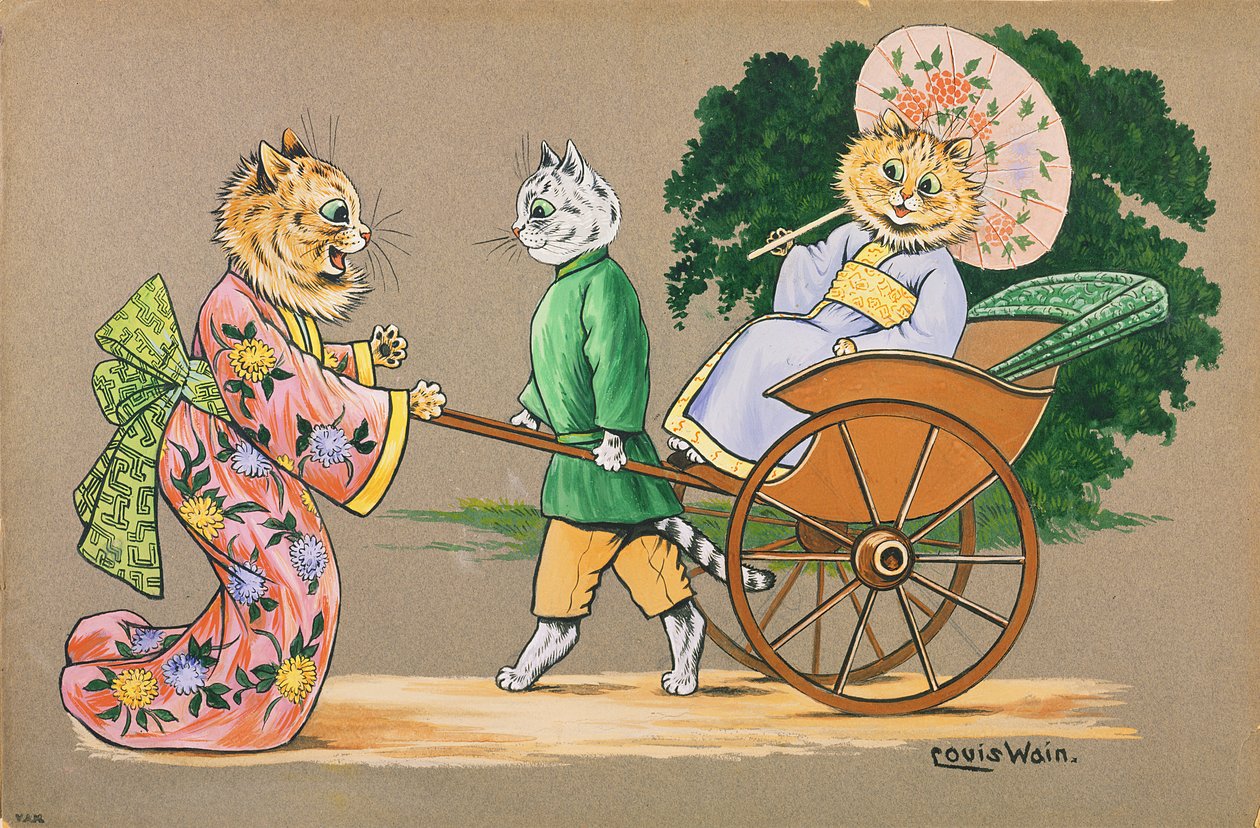 Liefde op het Eerste Gezicht, c.1902-10 door Louis Wain
