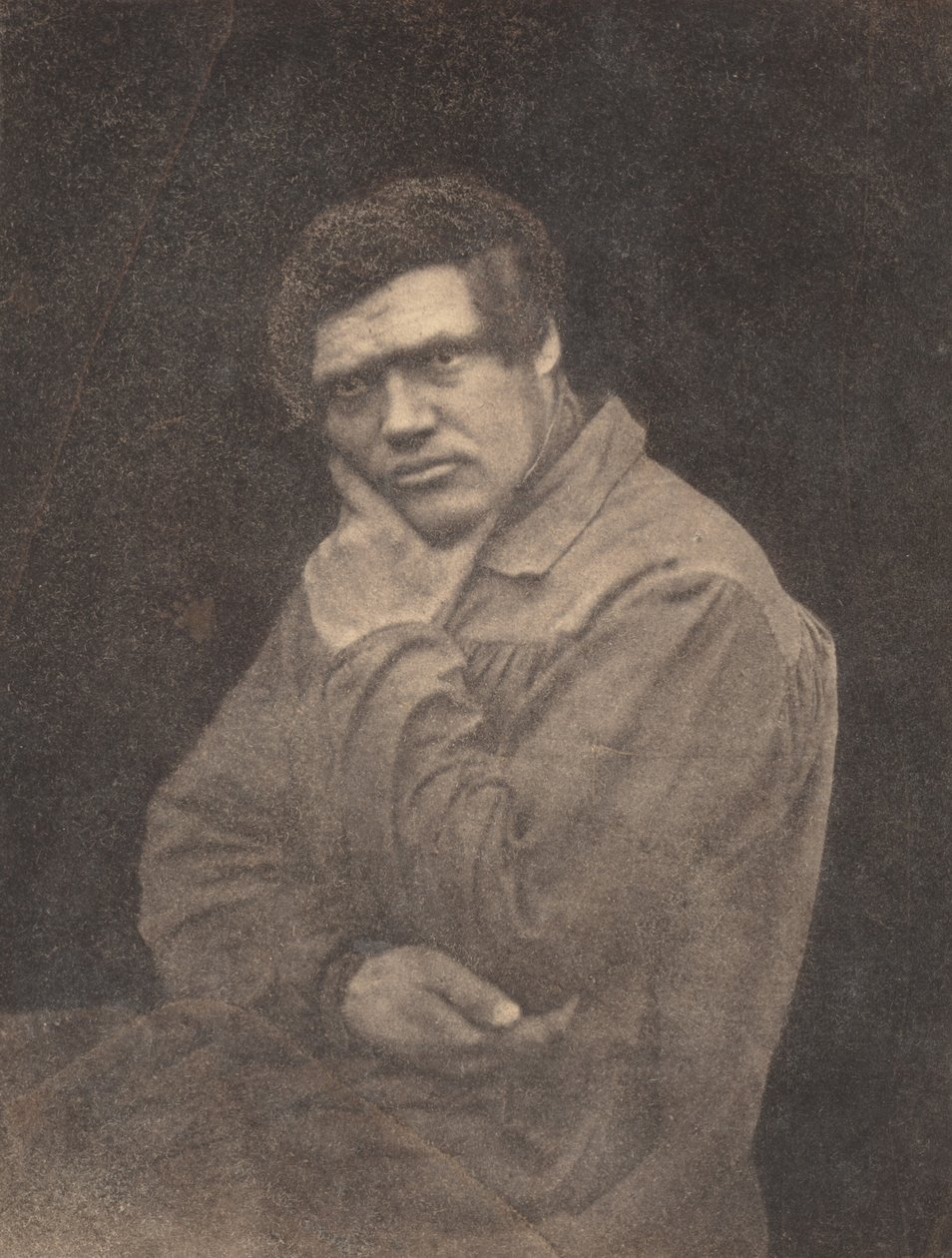 Portret van een man,eind jaren 1840 (foto) door Louis Adolphe Baron Humbert de Molard