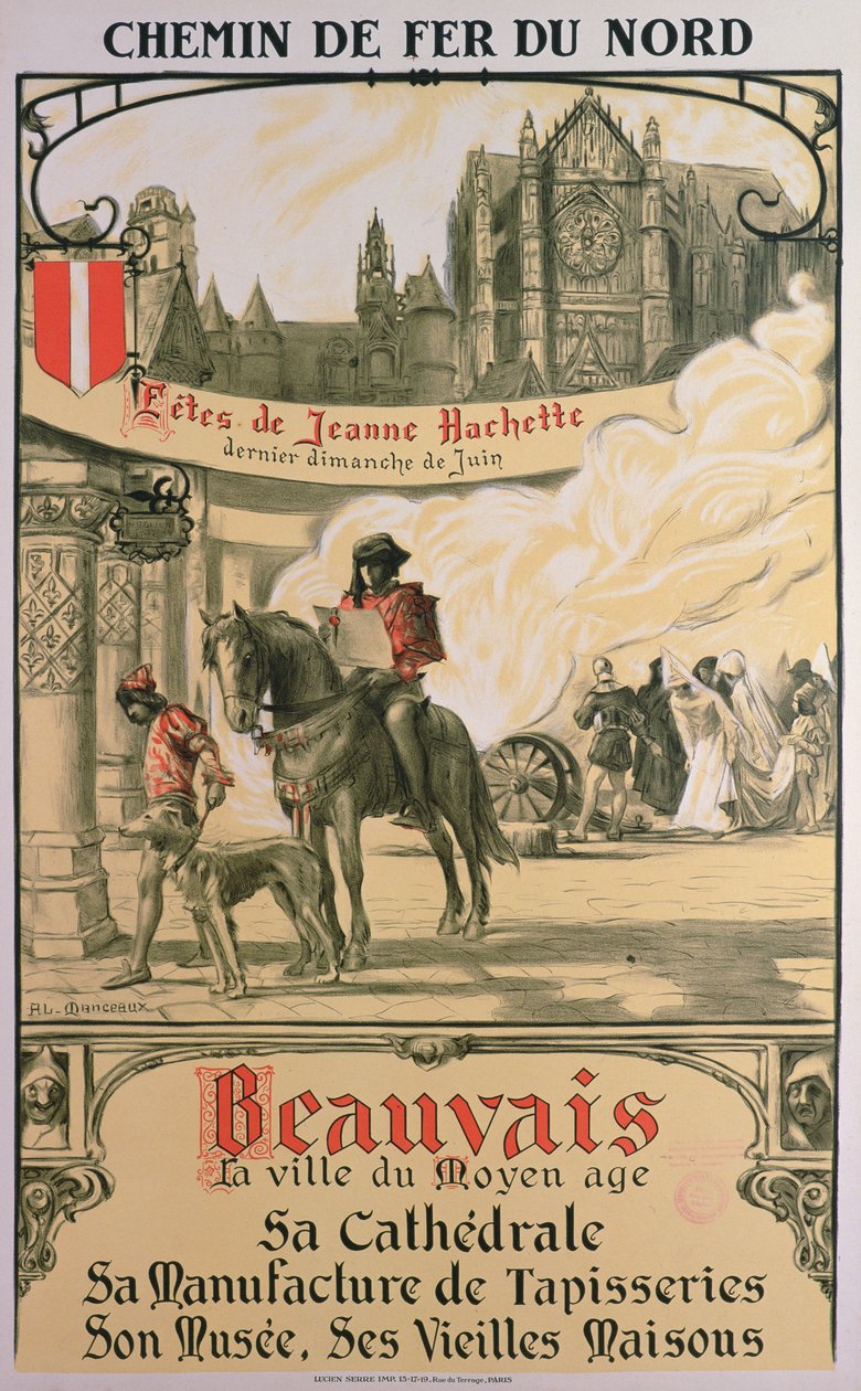 Beauvais - de stad van de middeleeuwen door Louis Antoine Manceaux