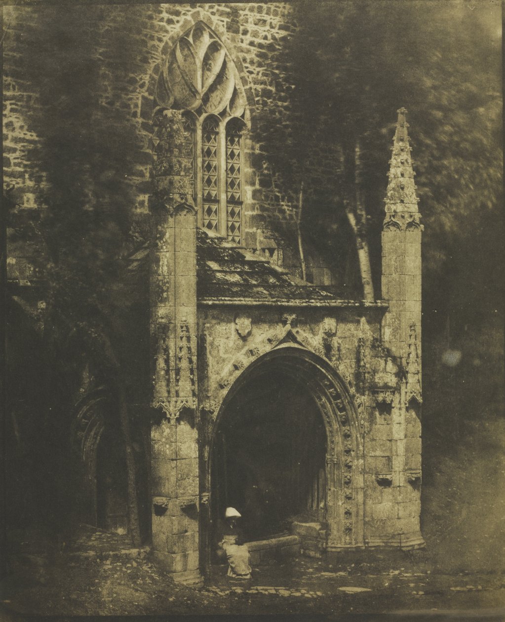 Fontein van Notre-Dame in Saint-Brieuc, Bretagne door Louis-Rémy Robert