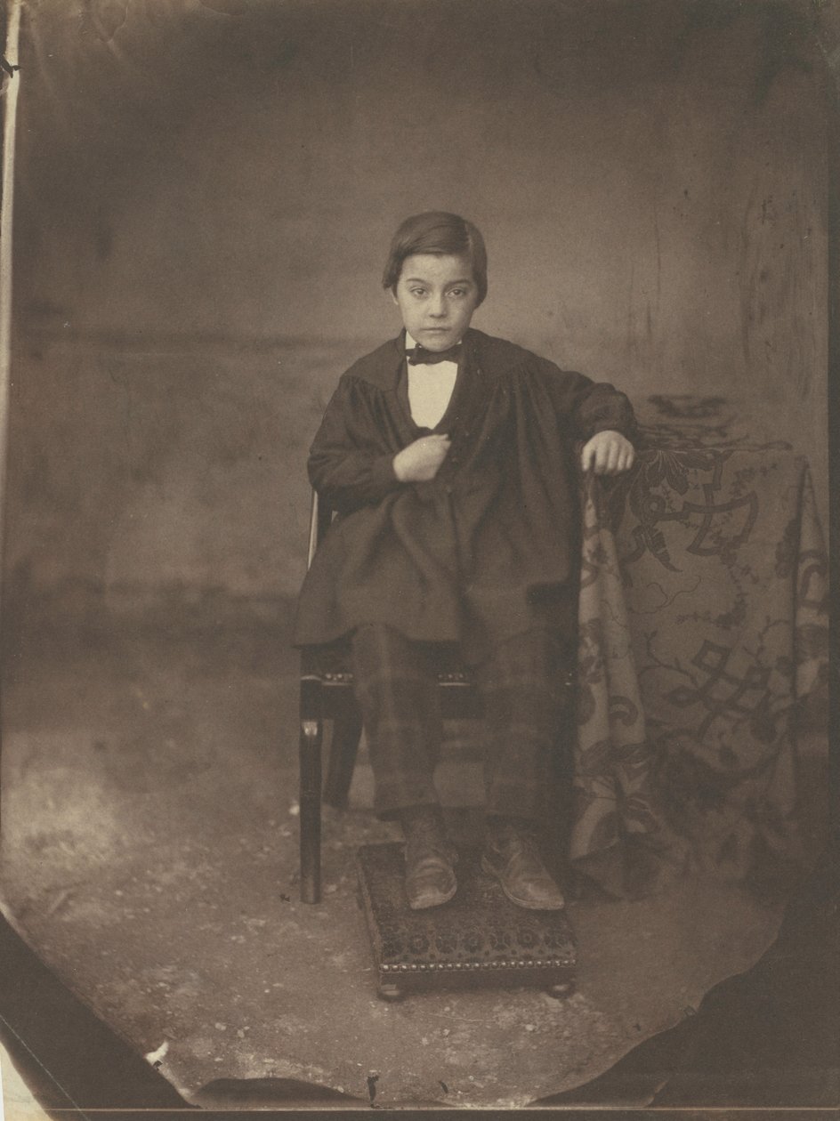 Portret van een jonge jongen door Louis Adolphe Humbert de Molard