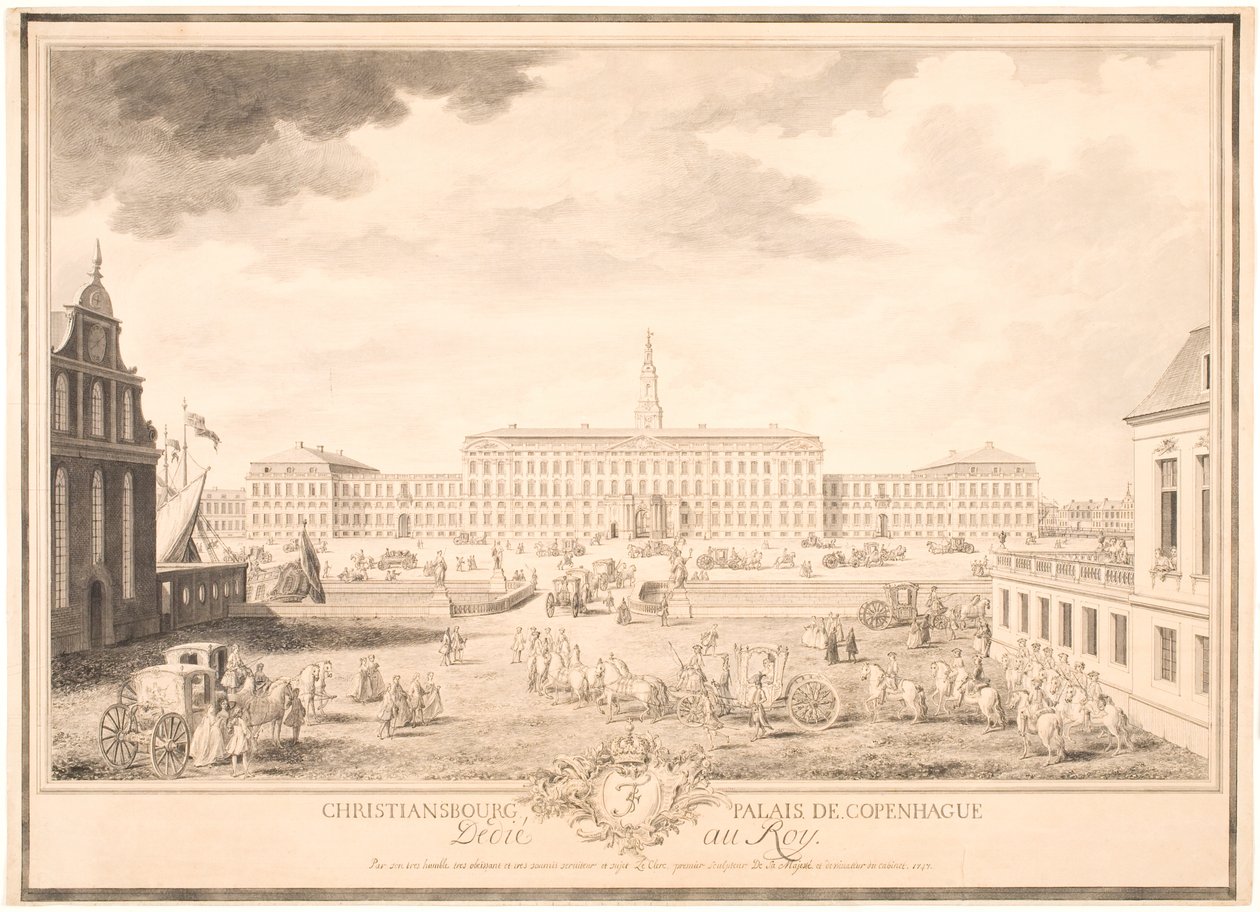 Christiansborg Paleis in Kopenhagen door Louis Auguste Le Clerc