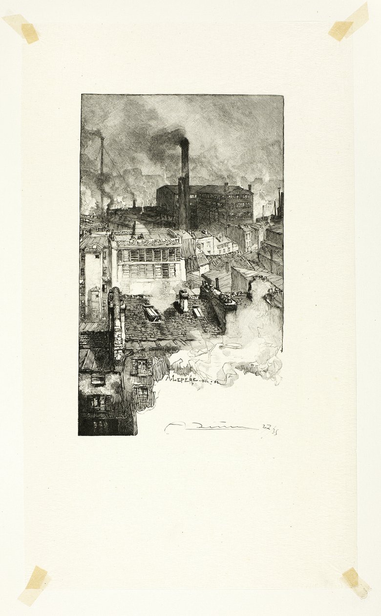 Quartier des Gobelins, plaat 20 van Le Long de la Seine et des Boulevards door Louis Auguste Lepère