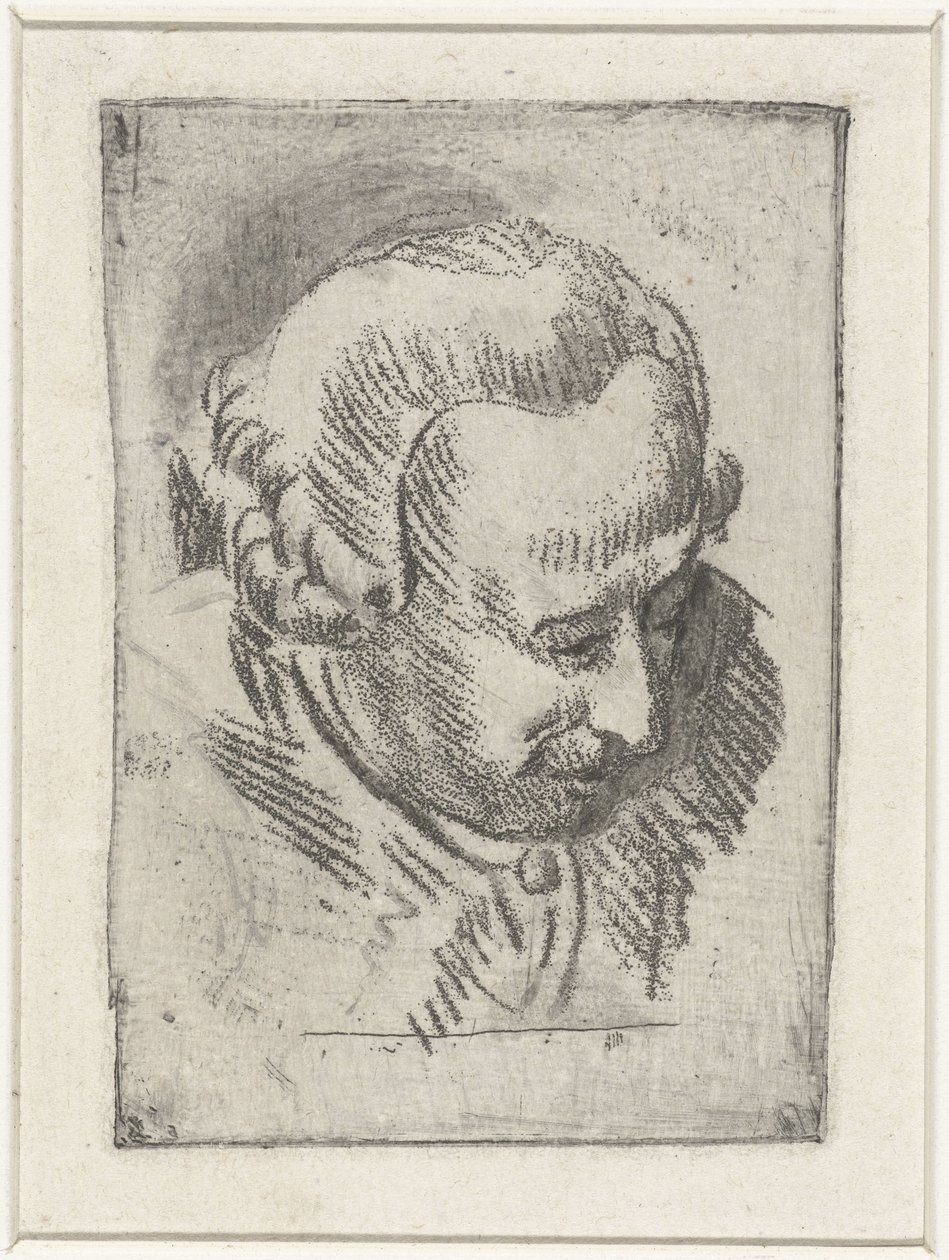 Hoofdstudie van Jean Baptiste Coclers door Louis Bernard Coclers