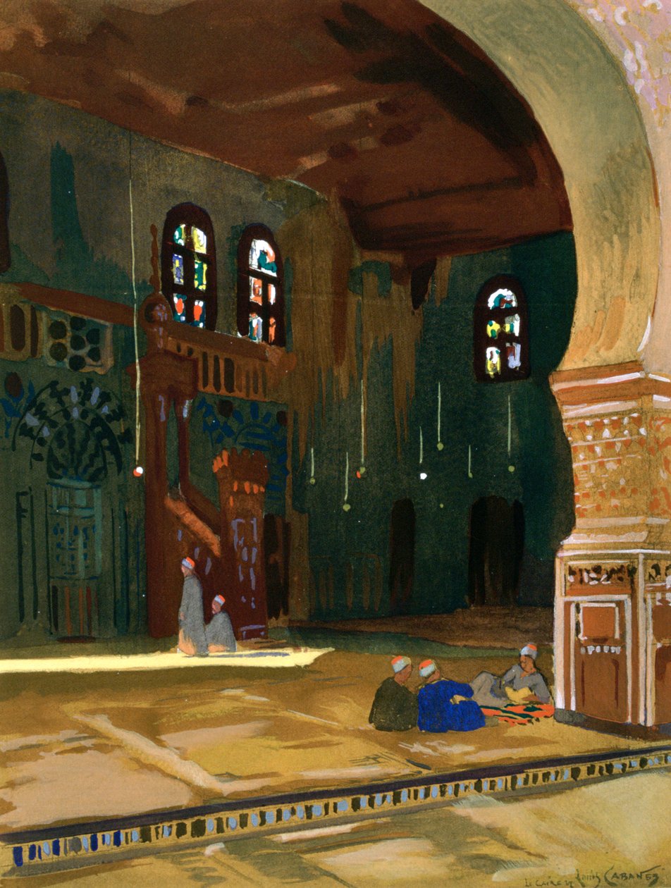 De moskee van Sultan al-Ghuri, Caïro, Egypte, 1928 door Louis Cabanes
