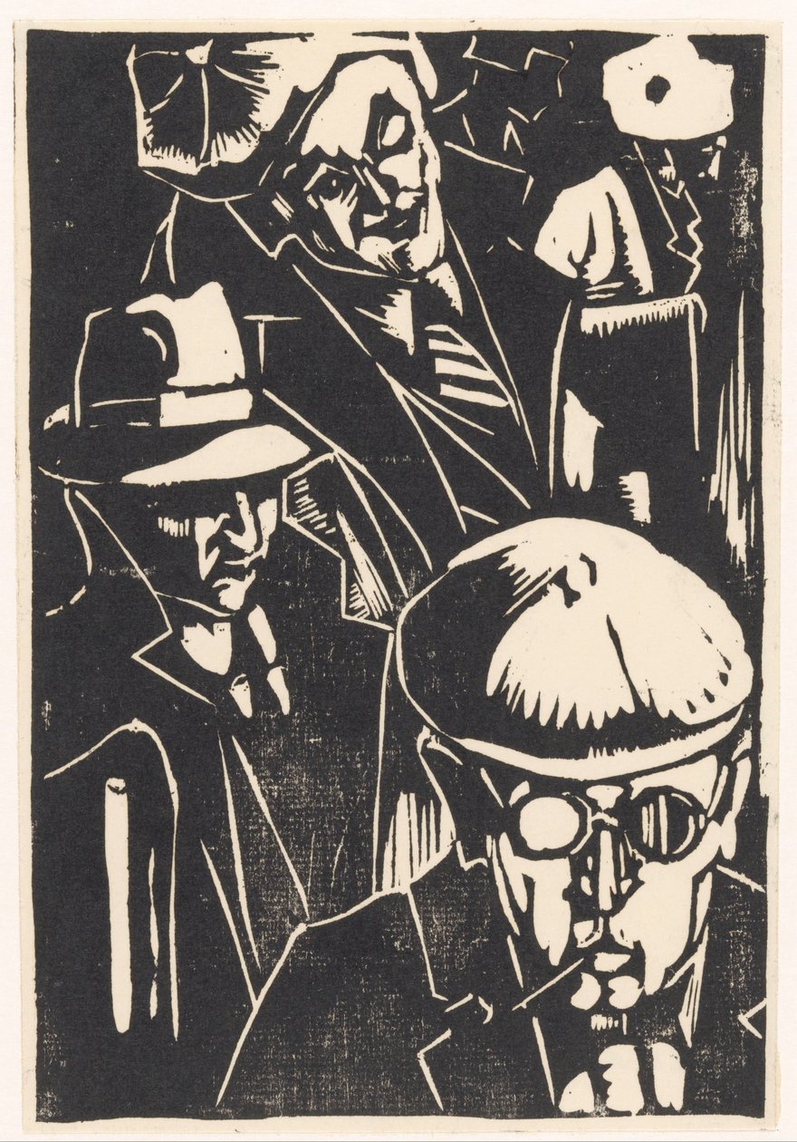 Voorbijgangers door Louis Cardinaals (signed by artist)