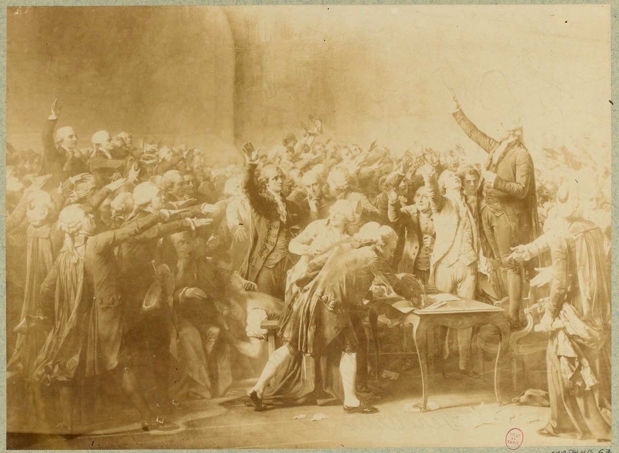 De Eed op de Kaatsbaan, 20 juni 1789 door Louis Charles Auguste (after) Couder