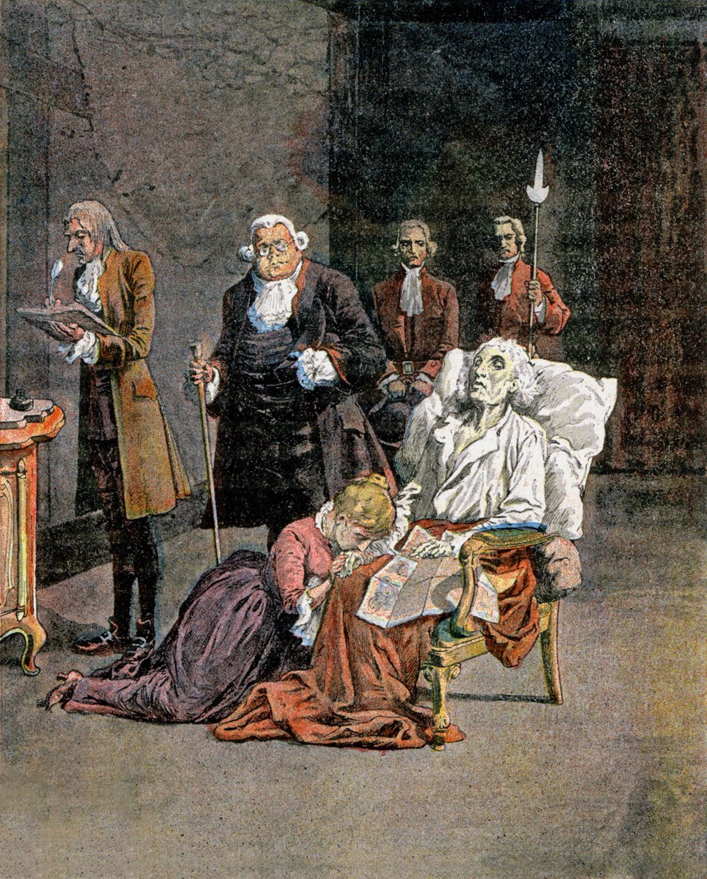 De dood van Dupleix door Louis Charles Bombled