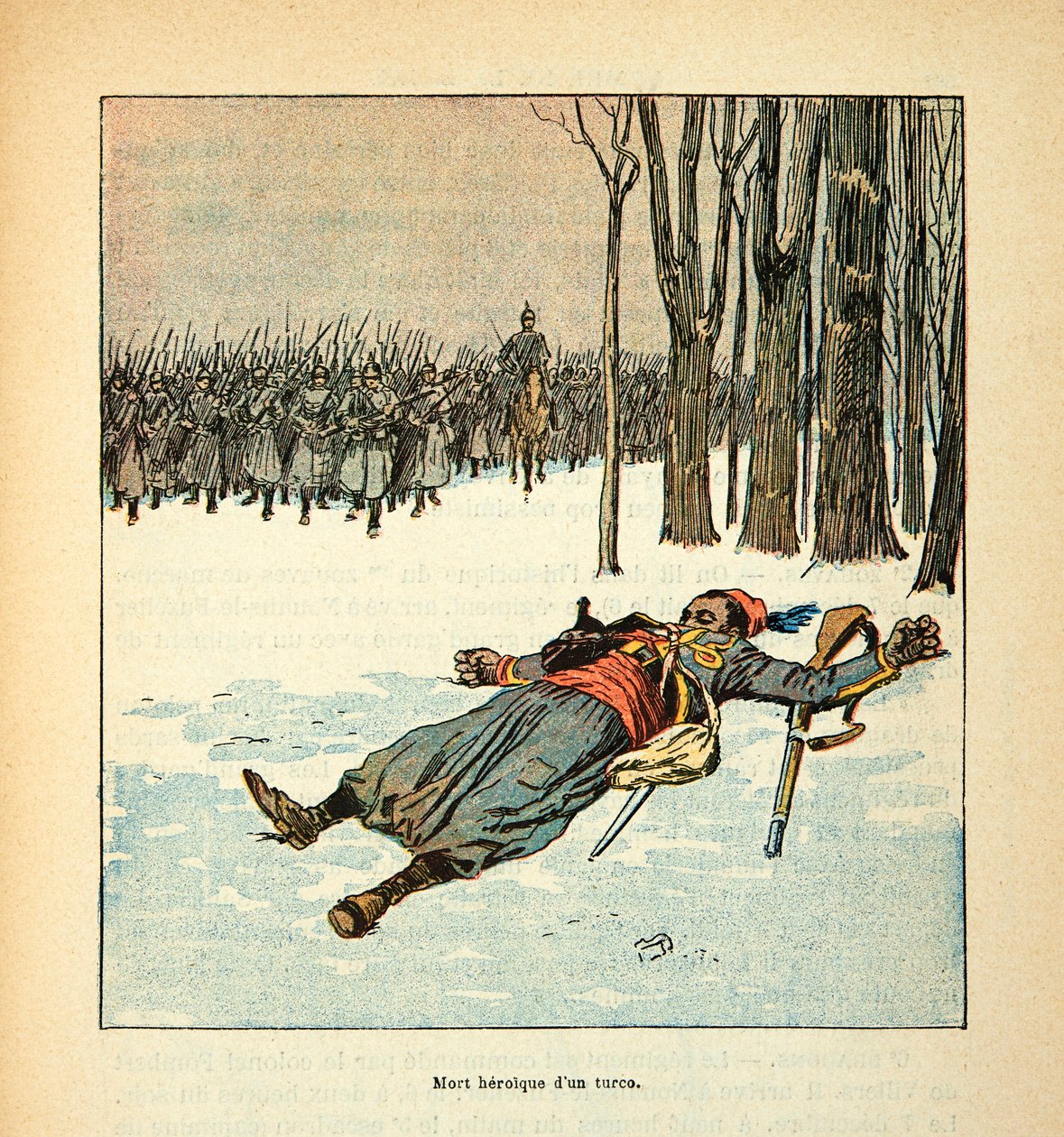 Heroïsche dood van een turco in december 1870, privécollectie door Louis Charles Bombled