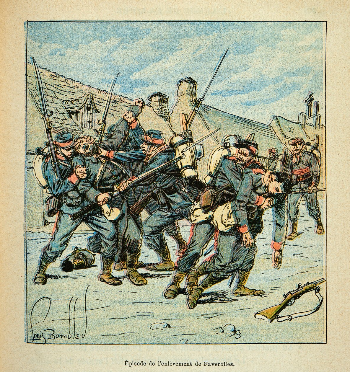 Gevecht tussen Pruisen en Fransen in 1870, privécollectie door Louis Charles Bombled