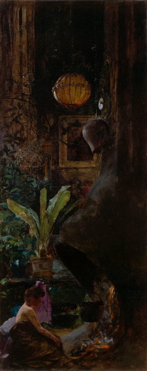 Een Hoek van de 72nd Street Studio door Louis Comfort Tiffany