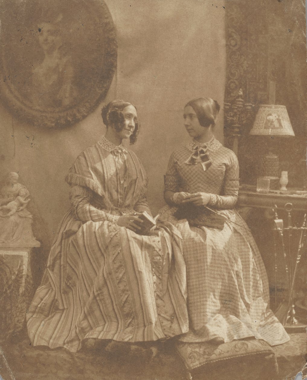 [De vrouw en dochter van de kunstenaar], 1846-49 door Louis Désiré Blanquart Evrard