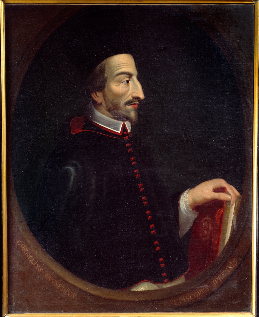 Portret van Cornelius Jansen, bekend als Jansenius door Louis Dutielt