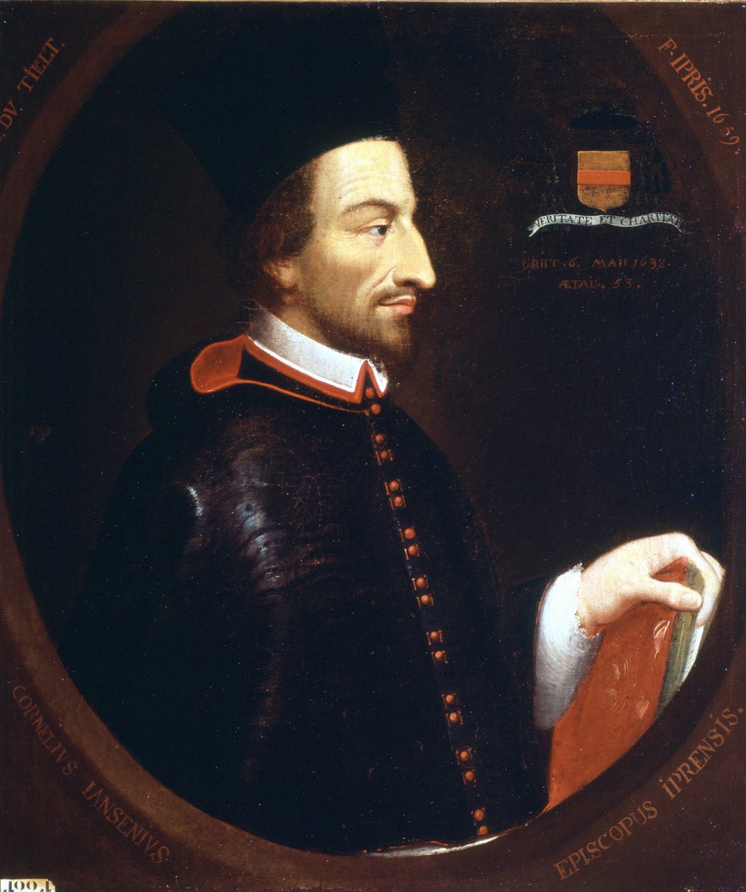 Portret van Jansenius (1585 - 1638) door Louis Dutielt