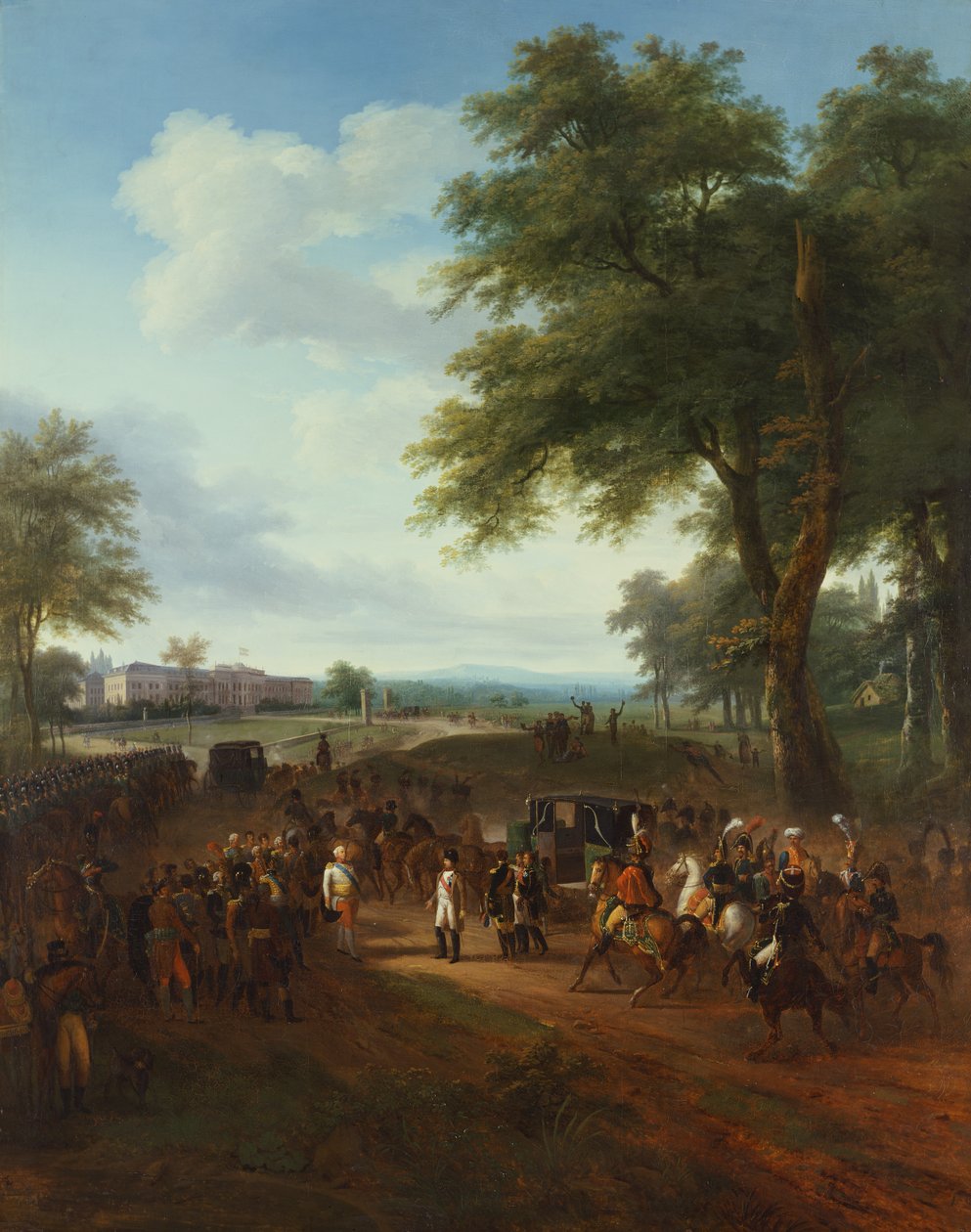 Napoleon ontvangen door Frederik Hertog van Württemberg, 2 oktober door Louis Etienne Watelet