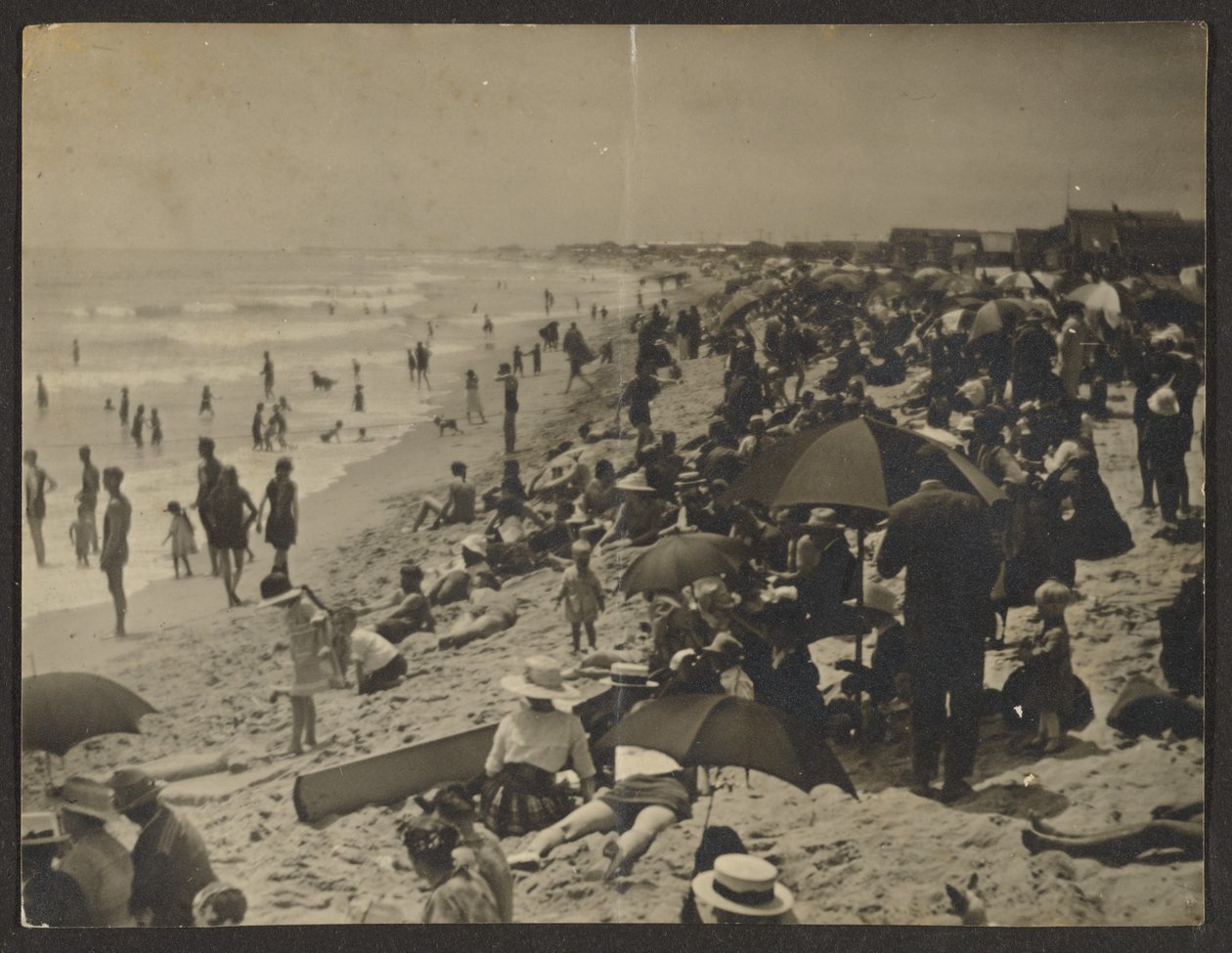 [Strandtafereel] door Louis Fleckenstein