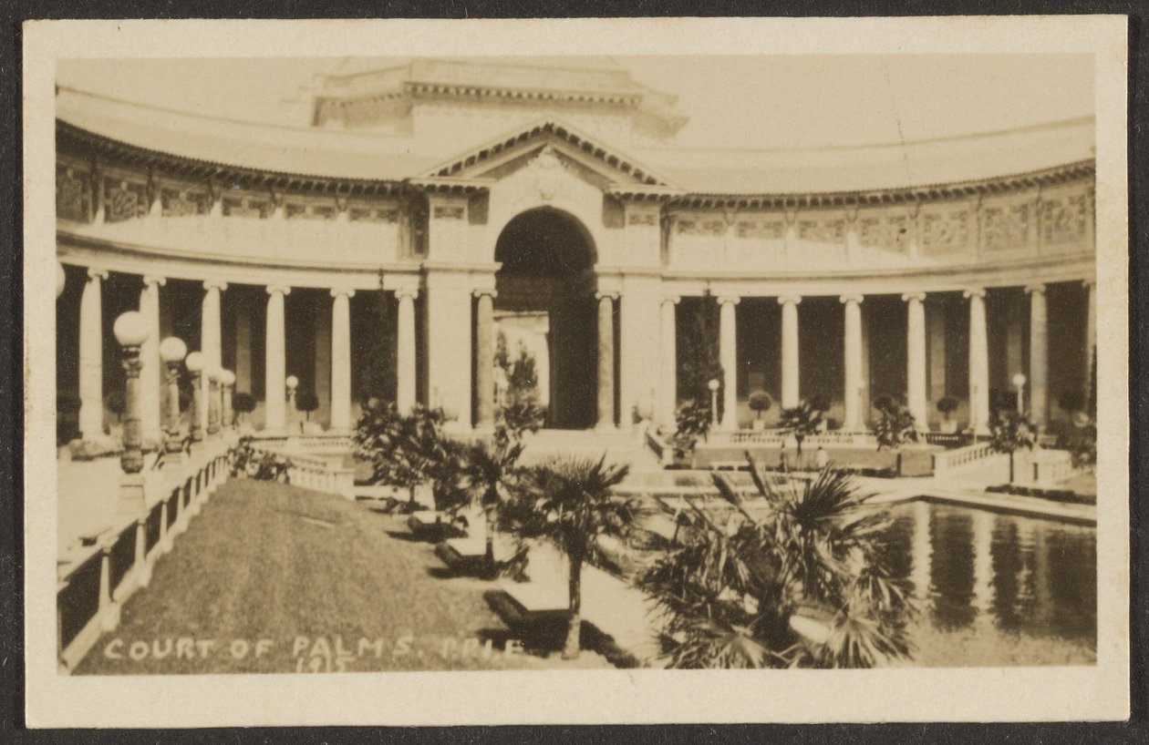 [Court of Palms, Pan Pacific International Exposition (P.P.I.E.)]. door Louis Fleckenstein