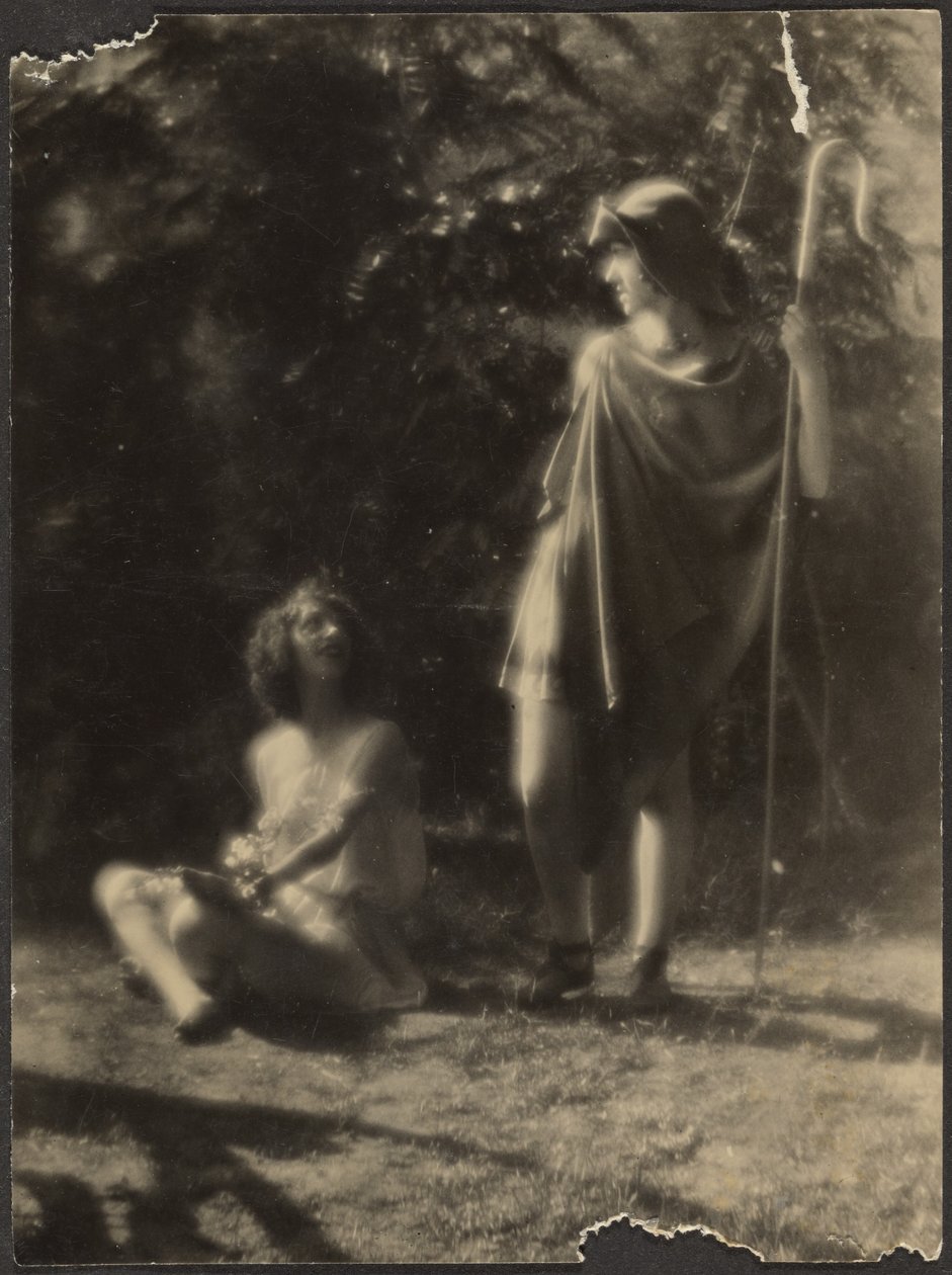 [Dansers in de tuin] door Louis Fleckenstein
